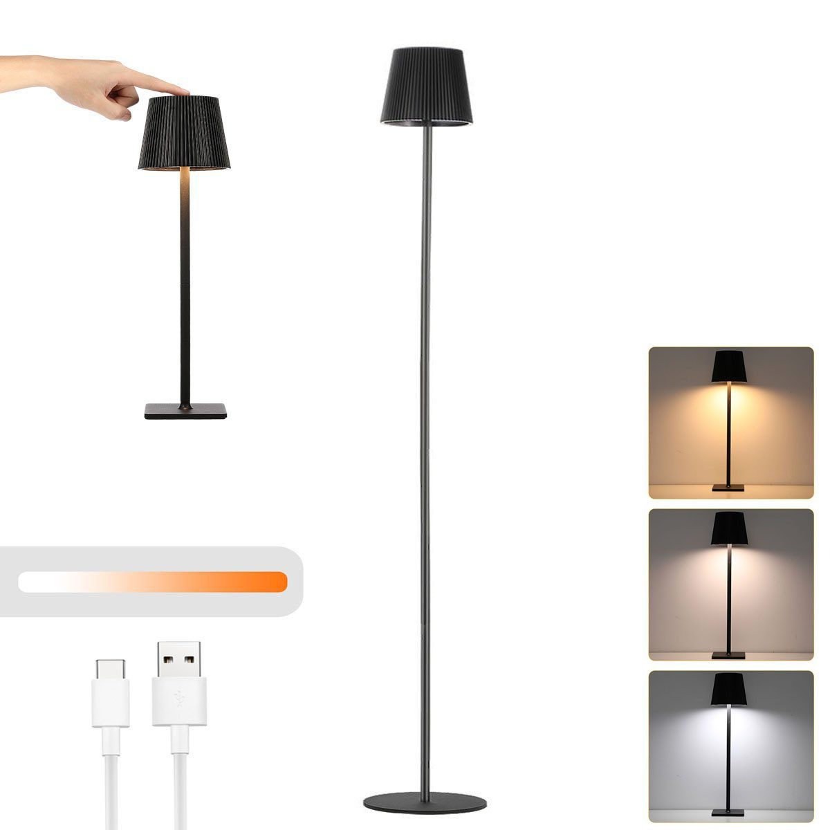 oyajia LED Stehlampe 1.3m Stehlampe mit