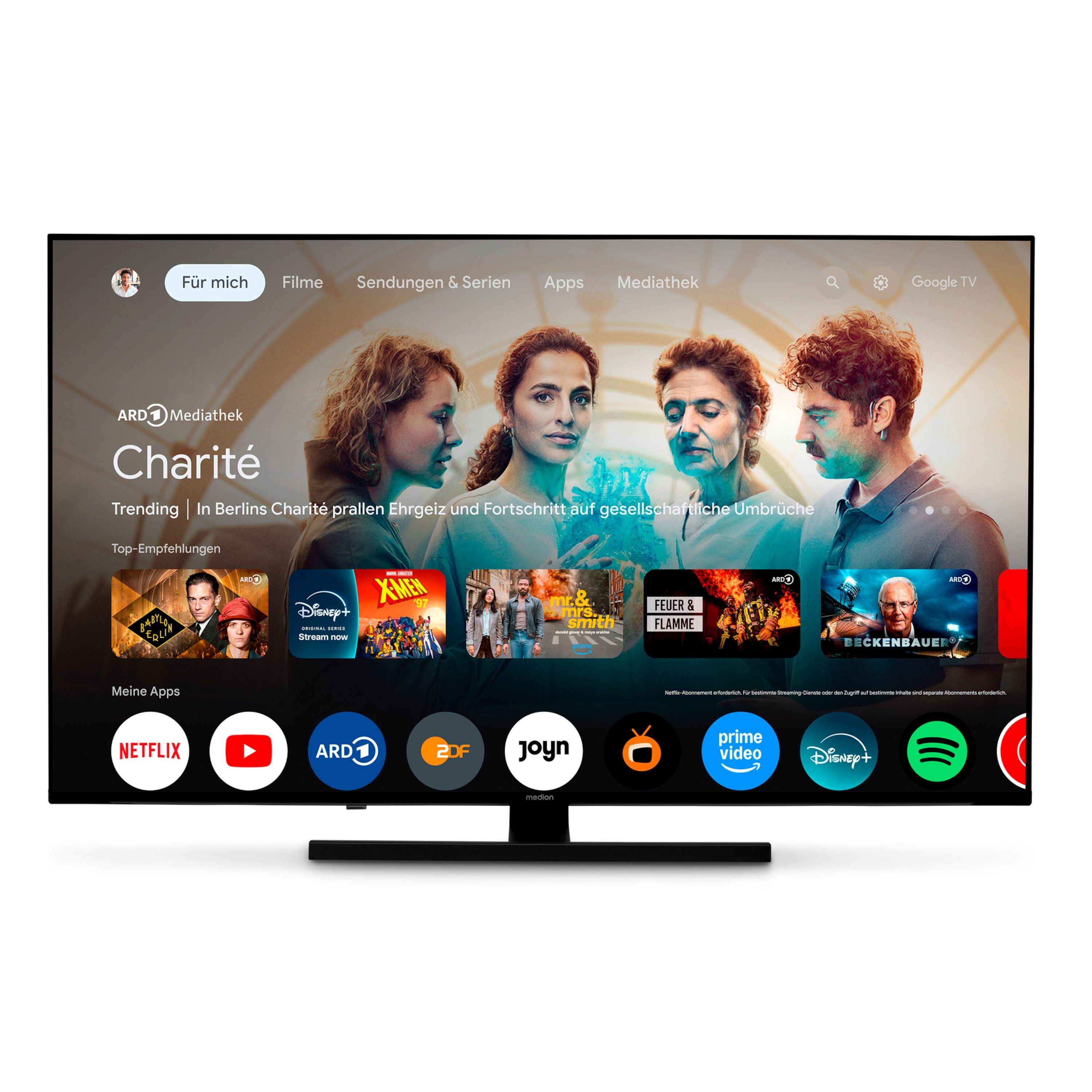 Medion® MD865700 LED-Fernseher (163.9 cm/65 Zoll,