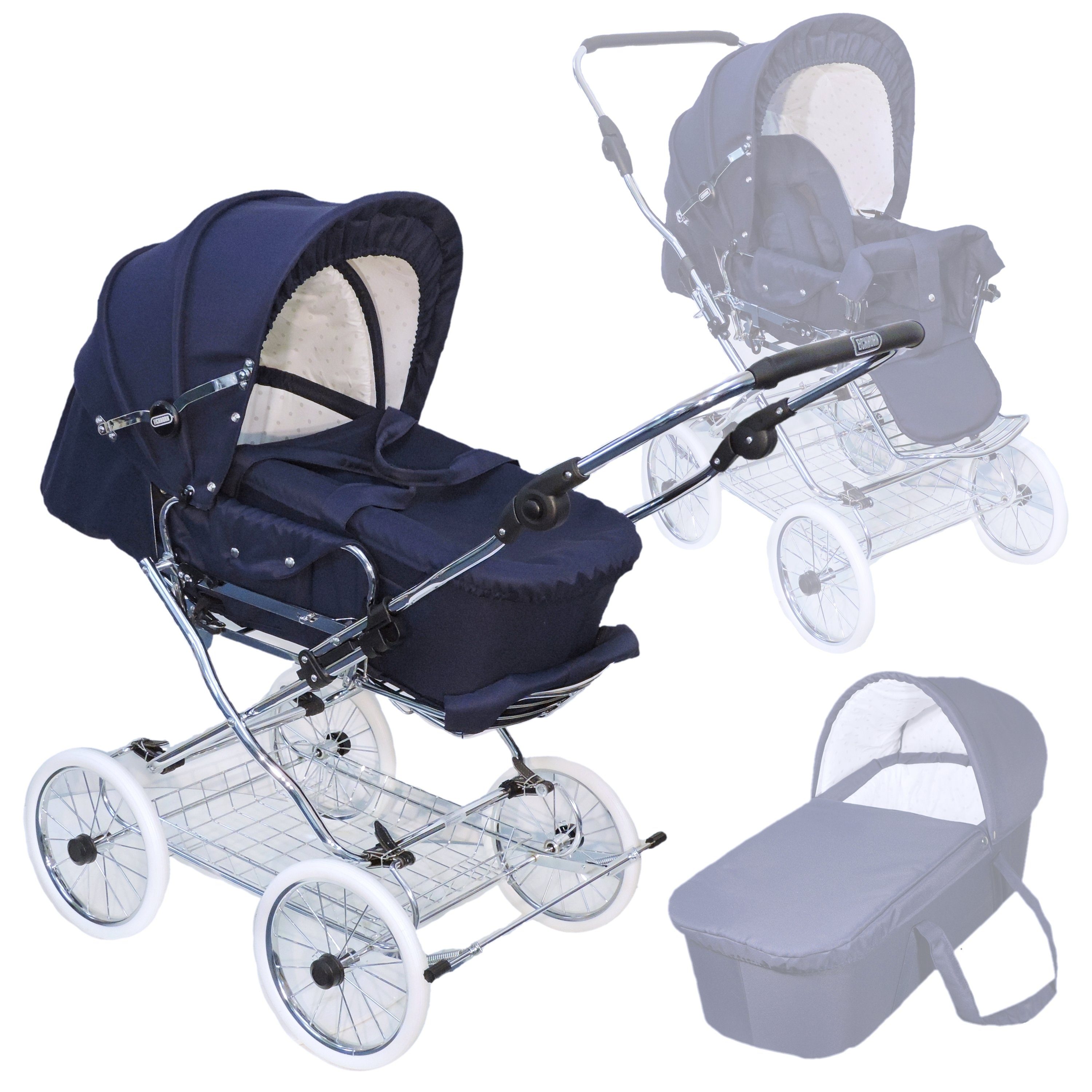 Eichhorn Kinderwagen Kombi-Kinderwagen Designer, mit EVA-Vollmaterial-Rädern,