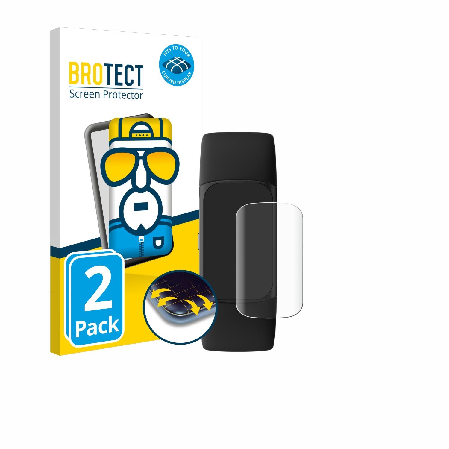 BROTECT Displayschutzfolie Fullscreen Schutzfolie für Fitbit