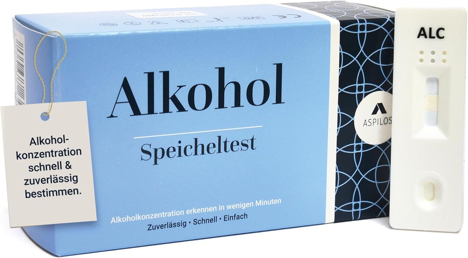 ASPILOS Alkohol-Teststreifen Alkohol Schnelltest Alkoholtester für