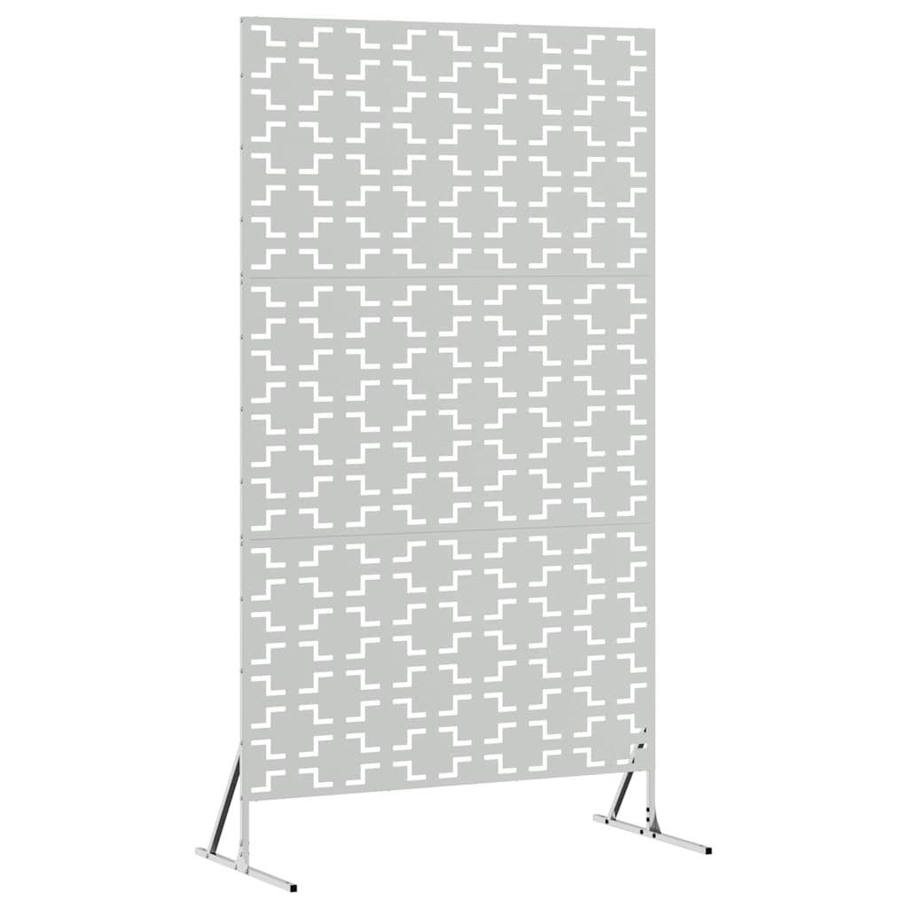 vidaXL Gartenzaun Sichtschutz Grau Stahl, (1-St)