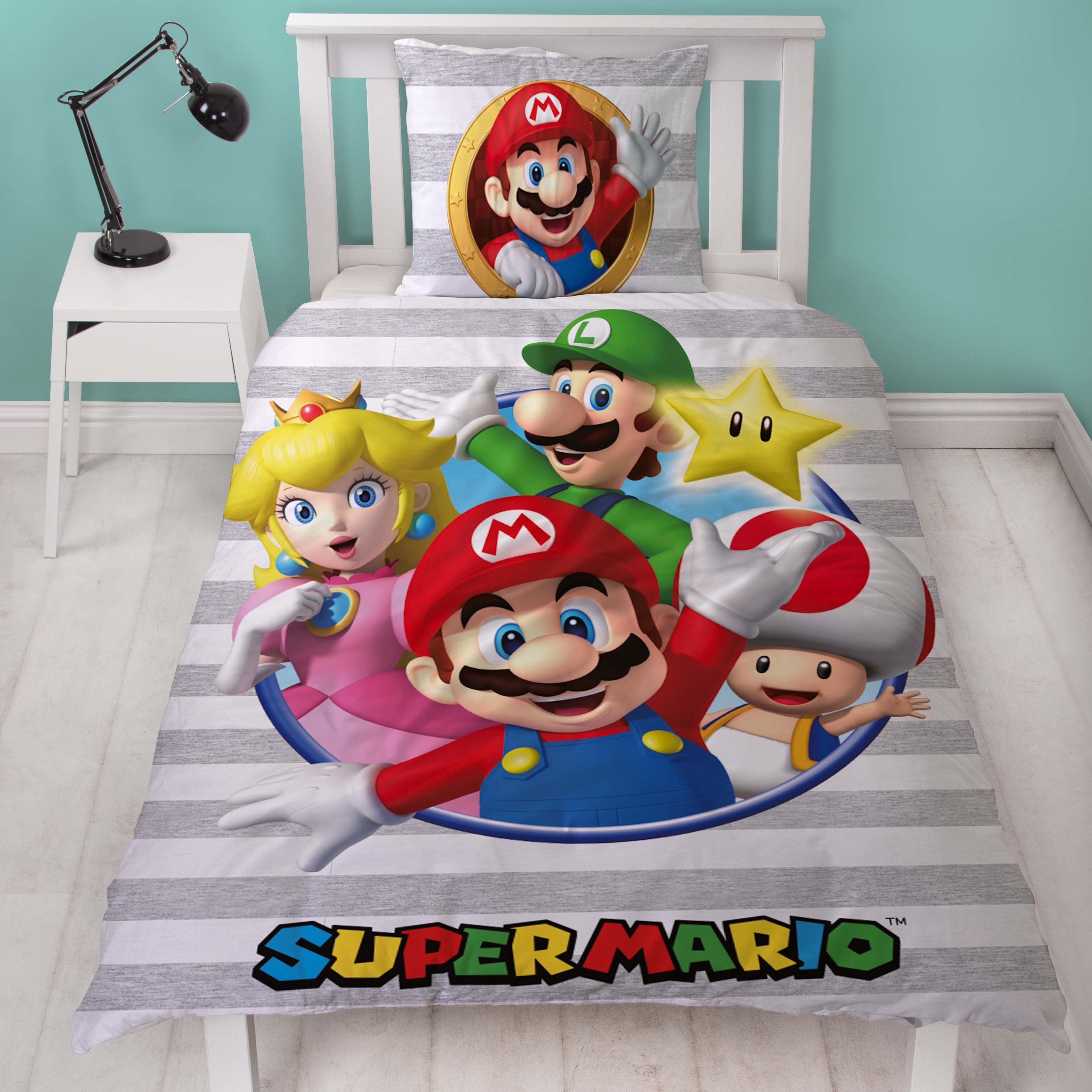 Familando Kinderbettwäsche Nintendo Super Mario 'Porträt'
