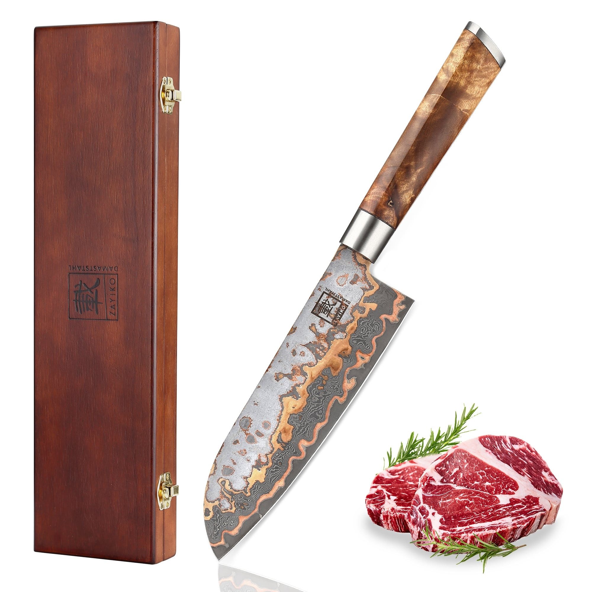 ZAYIKO Santokumesser MysticMagma Santoku I 17,5cm