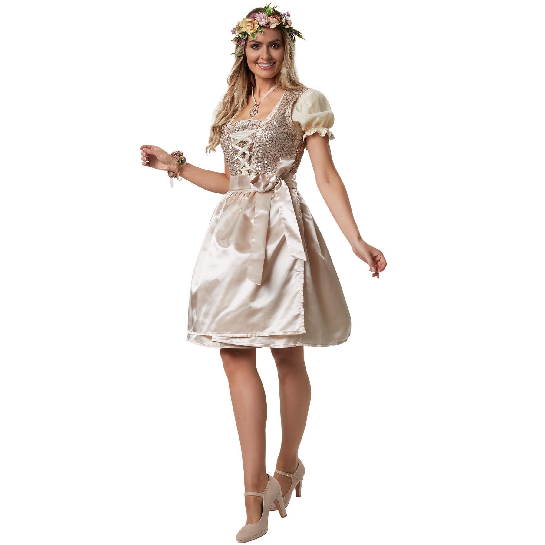 dressforfun Dirndl Frauenkostüm Mini-Dirndl Burgau Modell