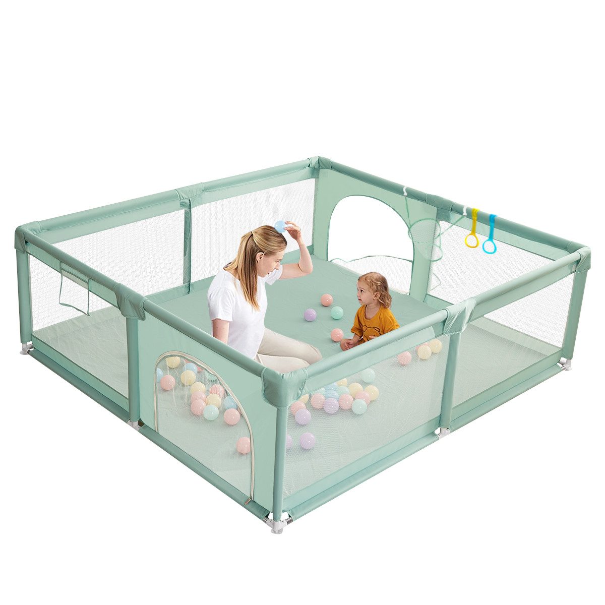 Comomy Laufgitter (Laufstall Baby Spielzaun 200x160cm),