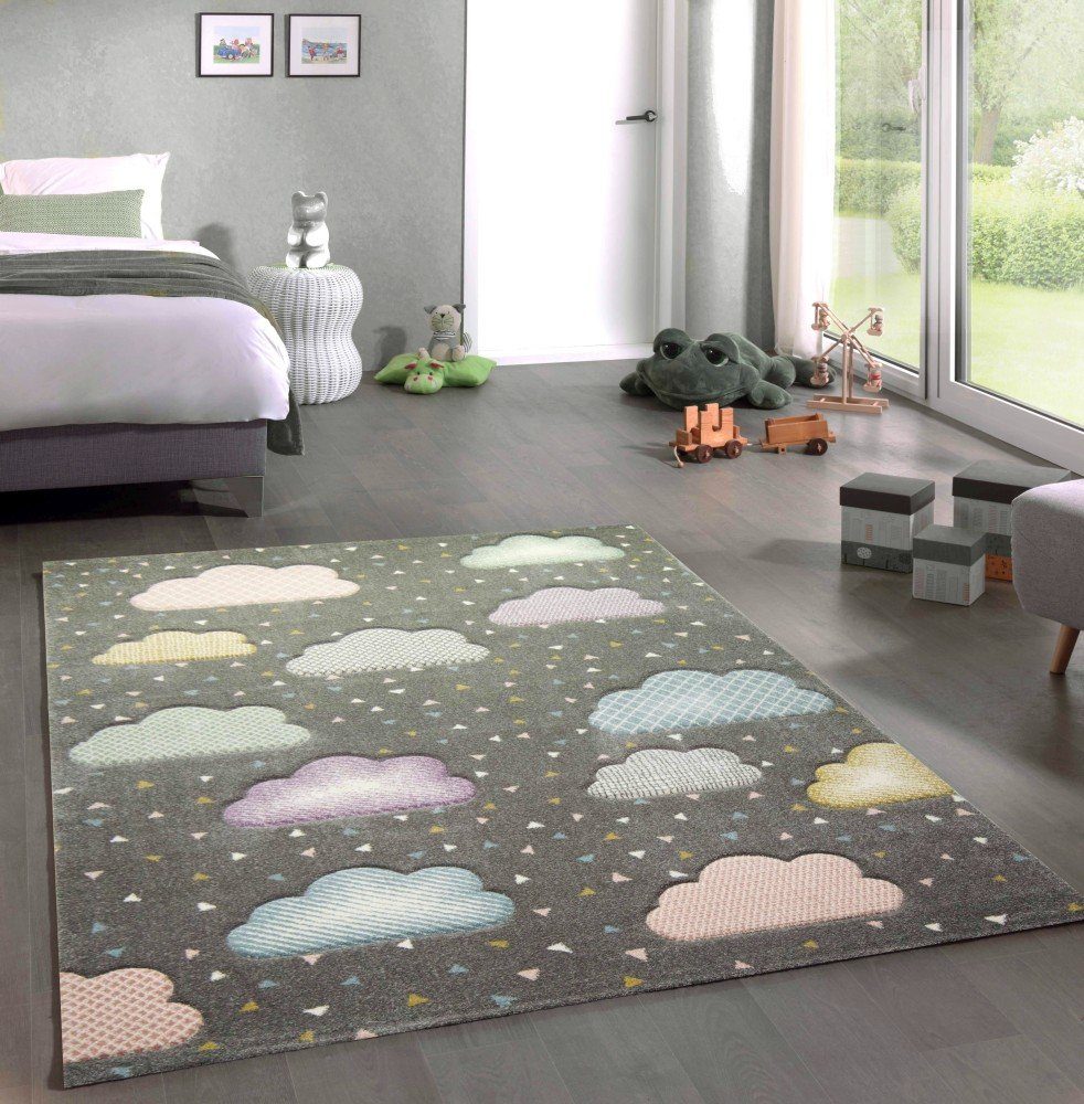 Carpetia Kinderteppich Teppich Kinderzimmer Kinderteppich Wolken