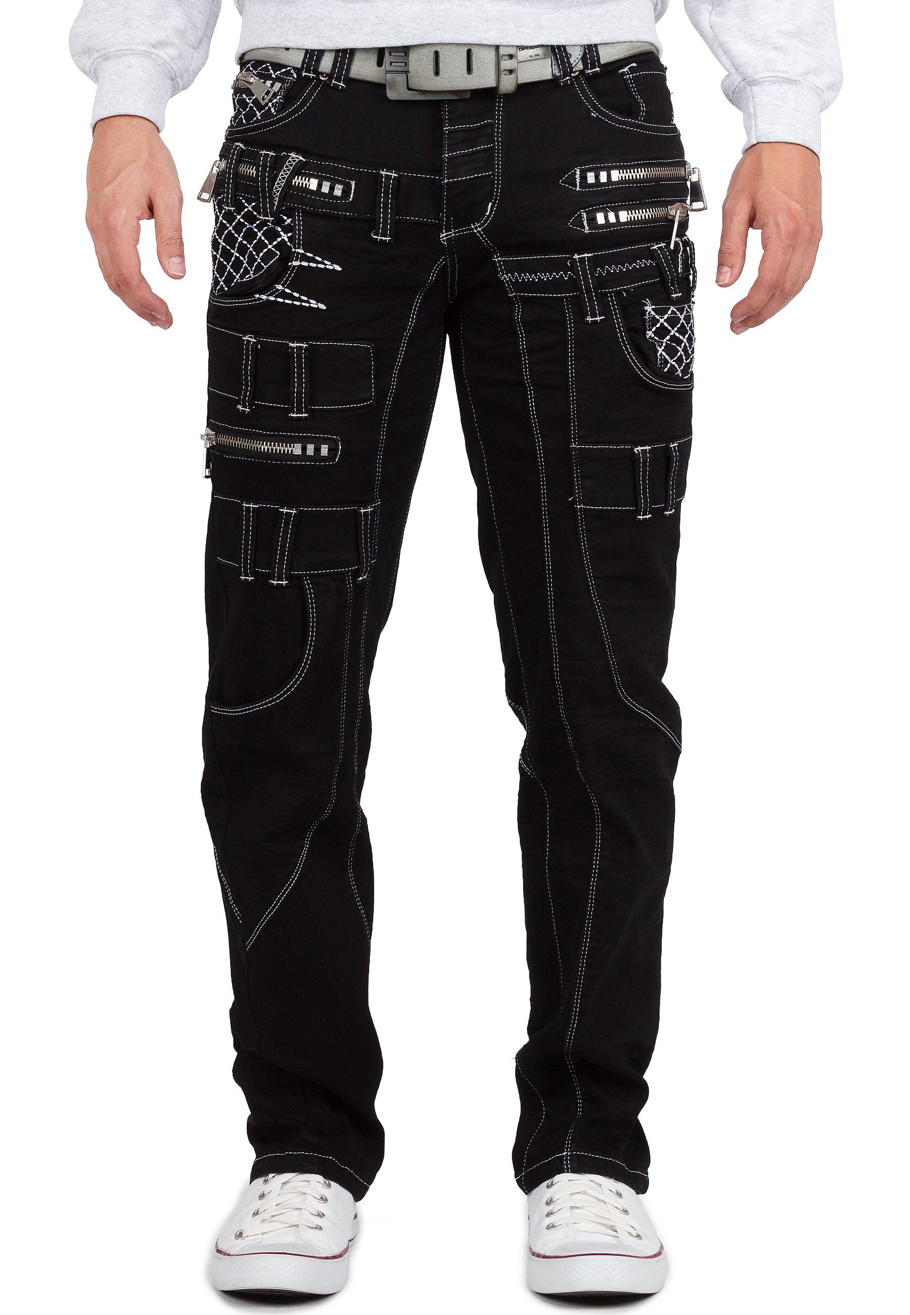 Kosmo Lupo 5-Pocket-Jeans Auffällige Herren Hose