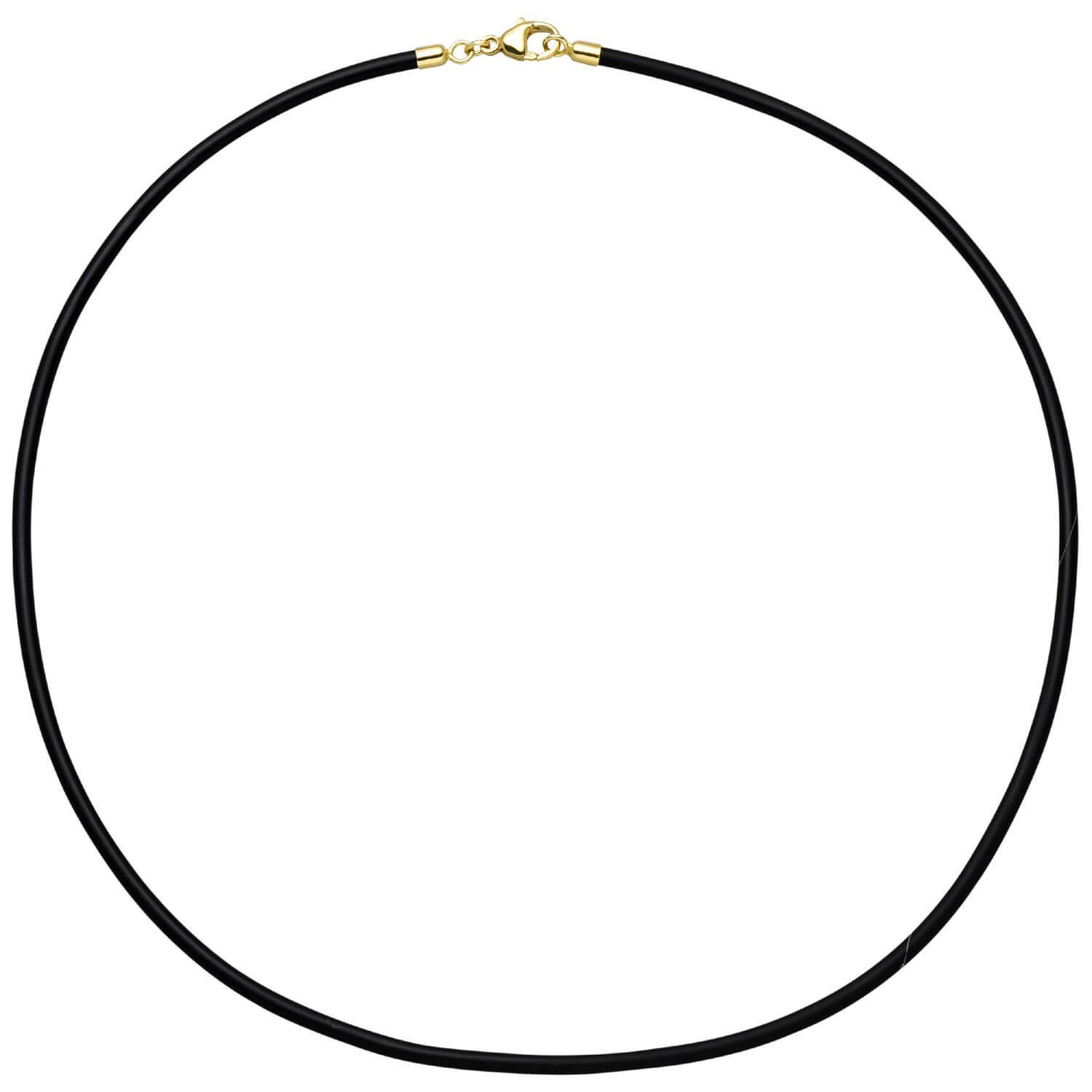 Schmuck Krone Goldkette 2mm Kautschukkette, 333