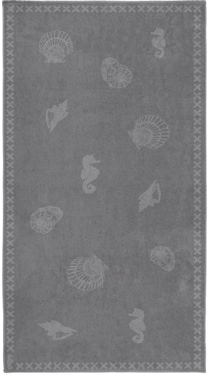 Seahorse Strandtuch Shells, Jacquard-Velours (1-St), 100x200,