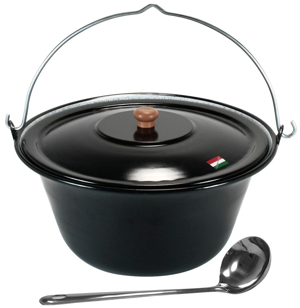Grillplanet Holzkohlegrill Gulasch Kessel 10l emailliert