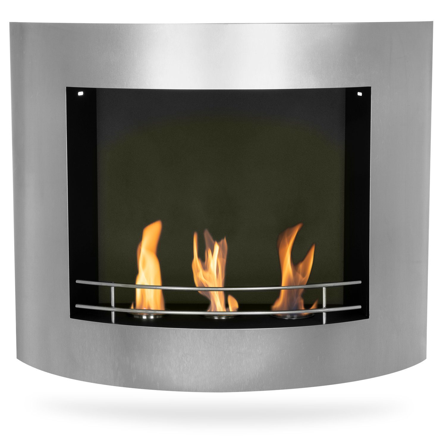 Moritz Dekokamin Edelstahl Bio-Ethanol Wandkamin, 84