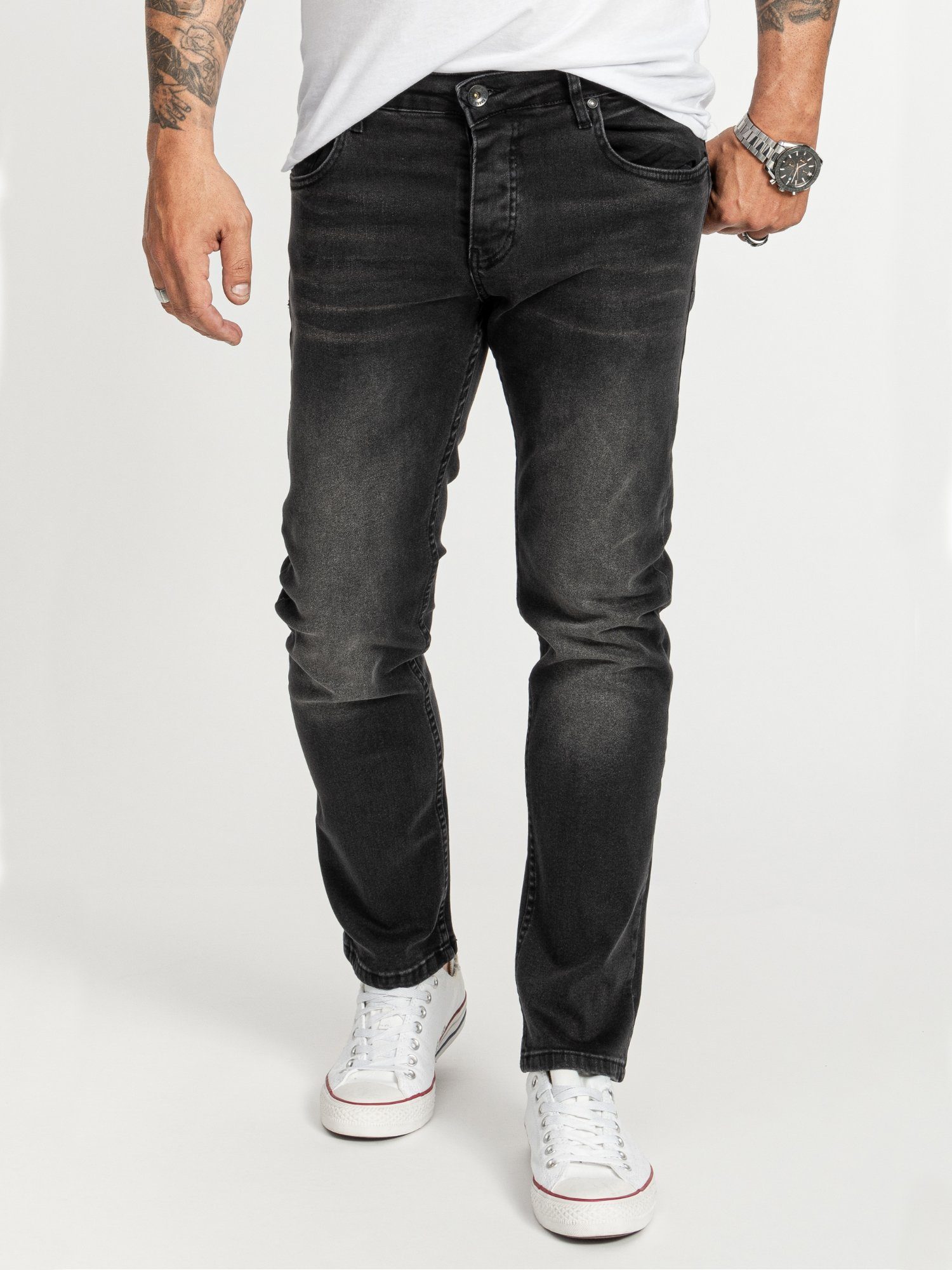 Rock Creek Regular-fit-Jeans Herren Jeans Stonewashed