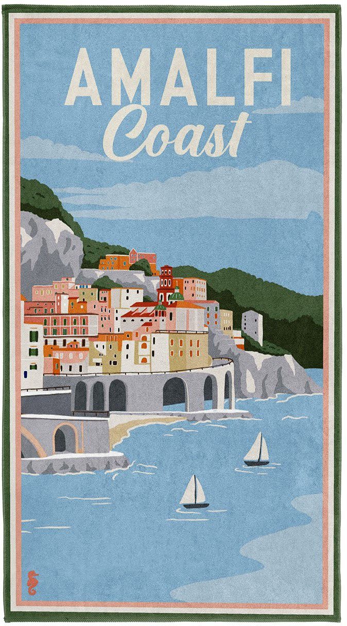 Seahorse Strandtuch Amalfi, Frotteevelours (1-St), 90x170,