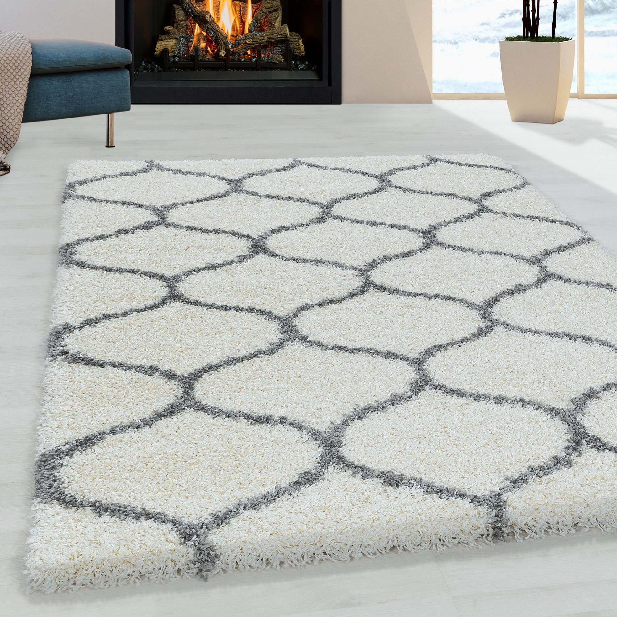 Ayyildiz Teppiche Hochflor-Teppich SALSA 3201, rechteckig,