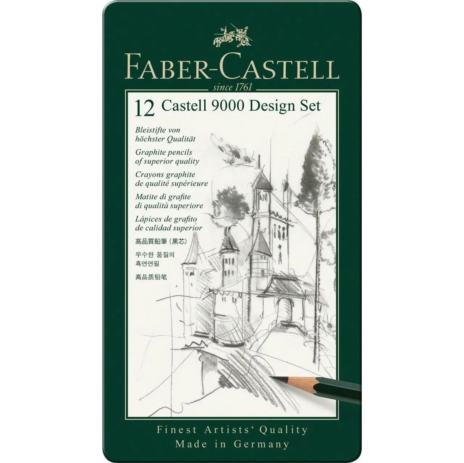Faber-Castell Bleistift Castell 9000 Bleistift, (Design