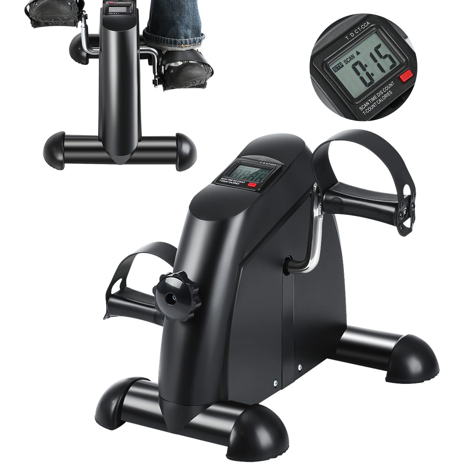LETGOSPT Mini-Heimtrainer Basic Pedaltrainer Set,Mini Fitnessbike