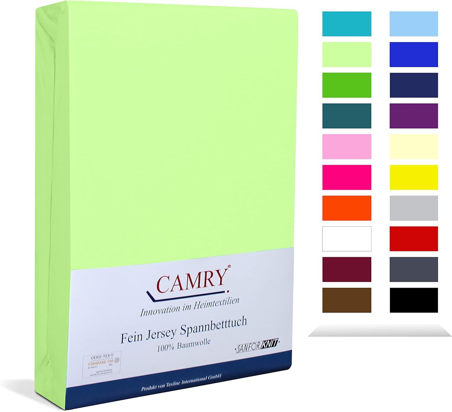 Camry Spannbettlaken CLASSIC, Jersey Baumwolle, Gummizug: