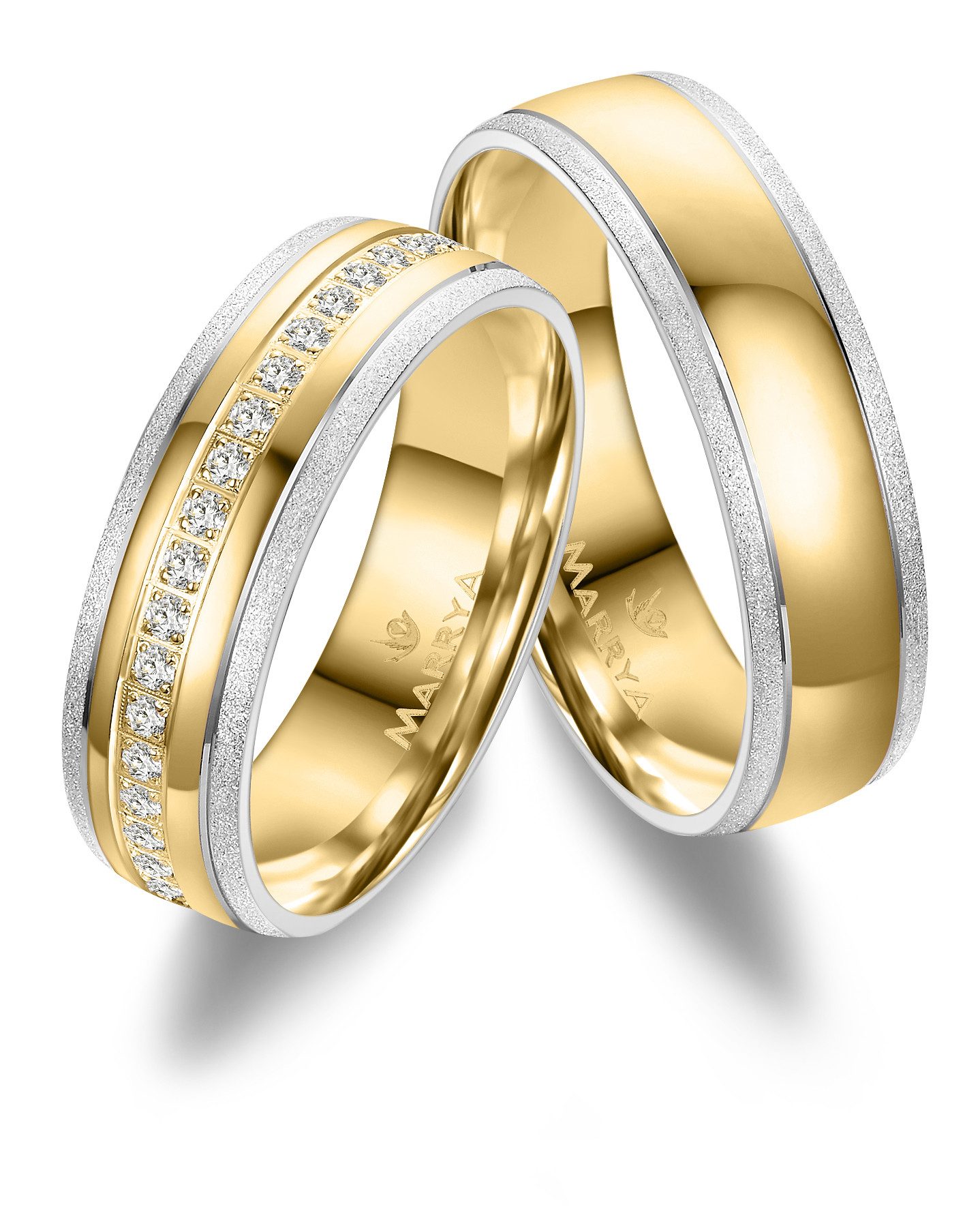 MARRYA Partnerring Edelstahl Ringe Trauringe Eheringe