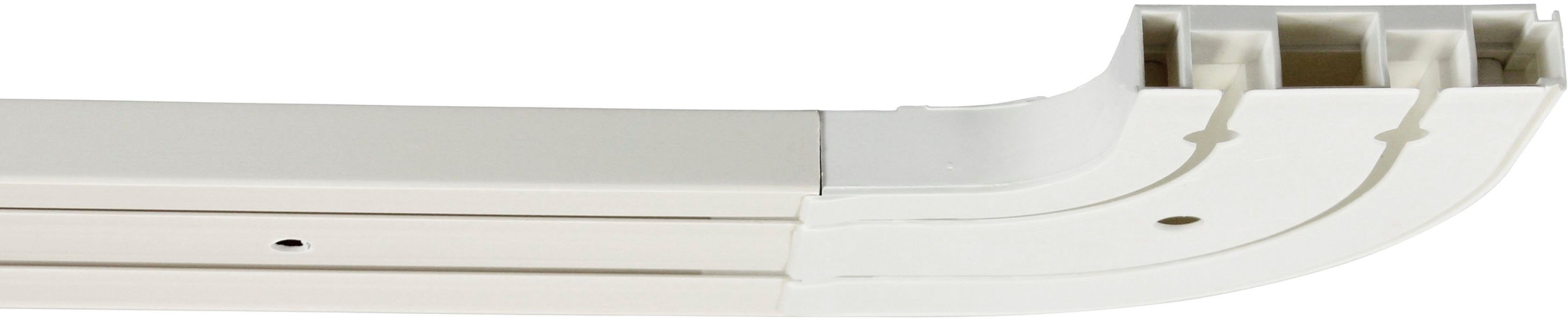 GARESA Gardinenschiene Kunststoffschiene CREDO, 2-läufig, Wunschmaßlänge,
