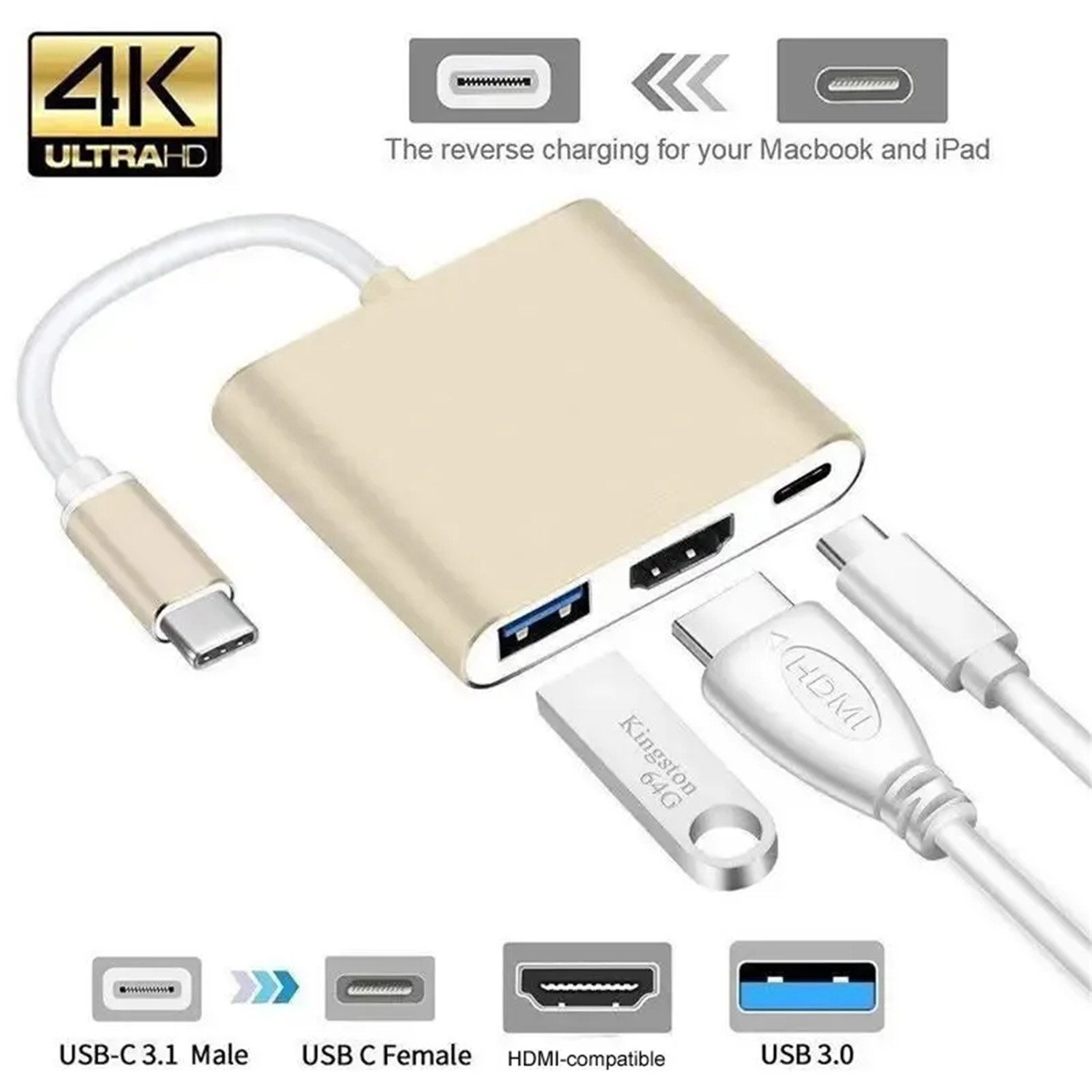 Olotos USB C Hub 3.0 Typ-C