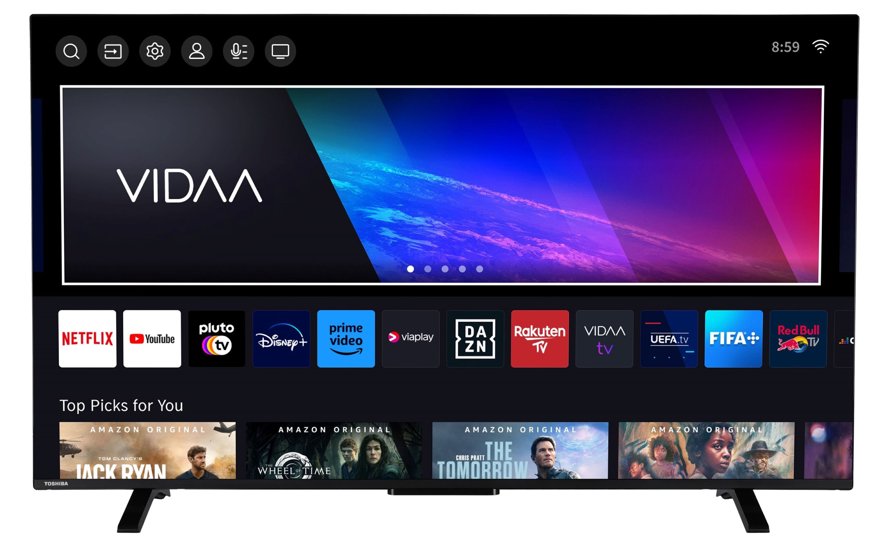 Toshiba 55QV2363DAW QLED-Fernseher (139 cm/55 Zoll,