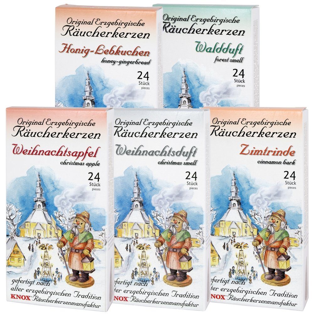 KNOX Duftkerze 5er Räucherkerzen Set, Räucherkerzen