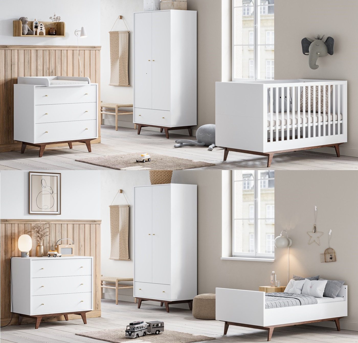 QMM TraumMöbel Babyzimmer-Komplettset Babyzimmer komplett Set