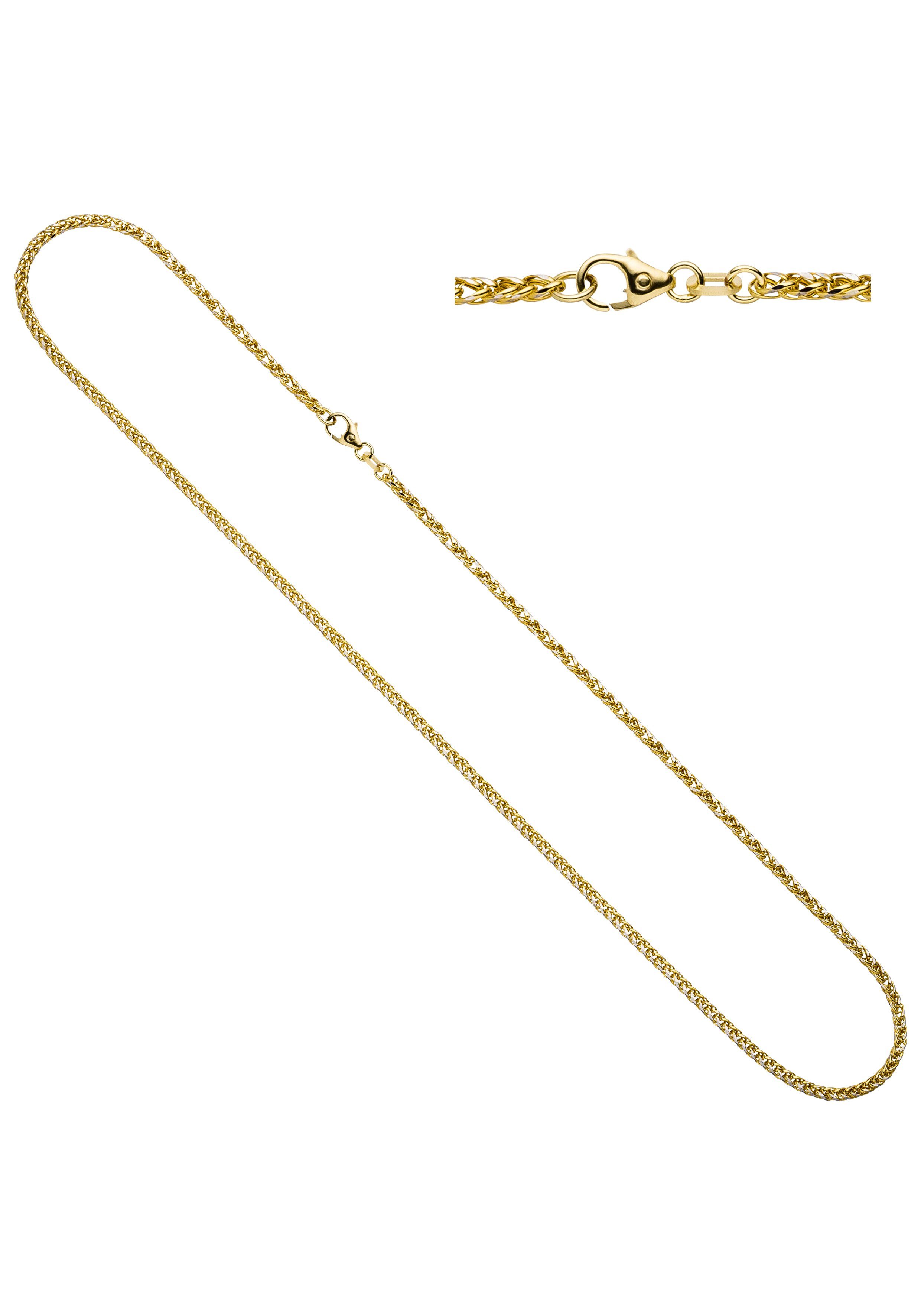 JOBO Goldkette, Zopfkette 585 Gold bicolor