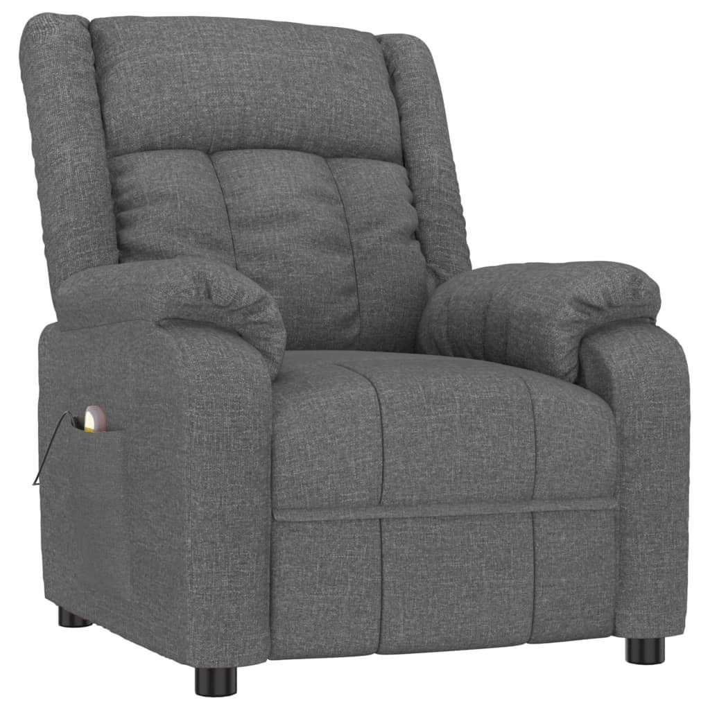 vidaXL Massagesessel Massagesessel Dunkelgrau Stoff (1-St)