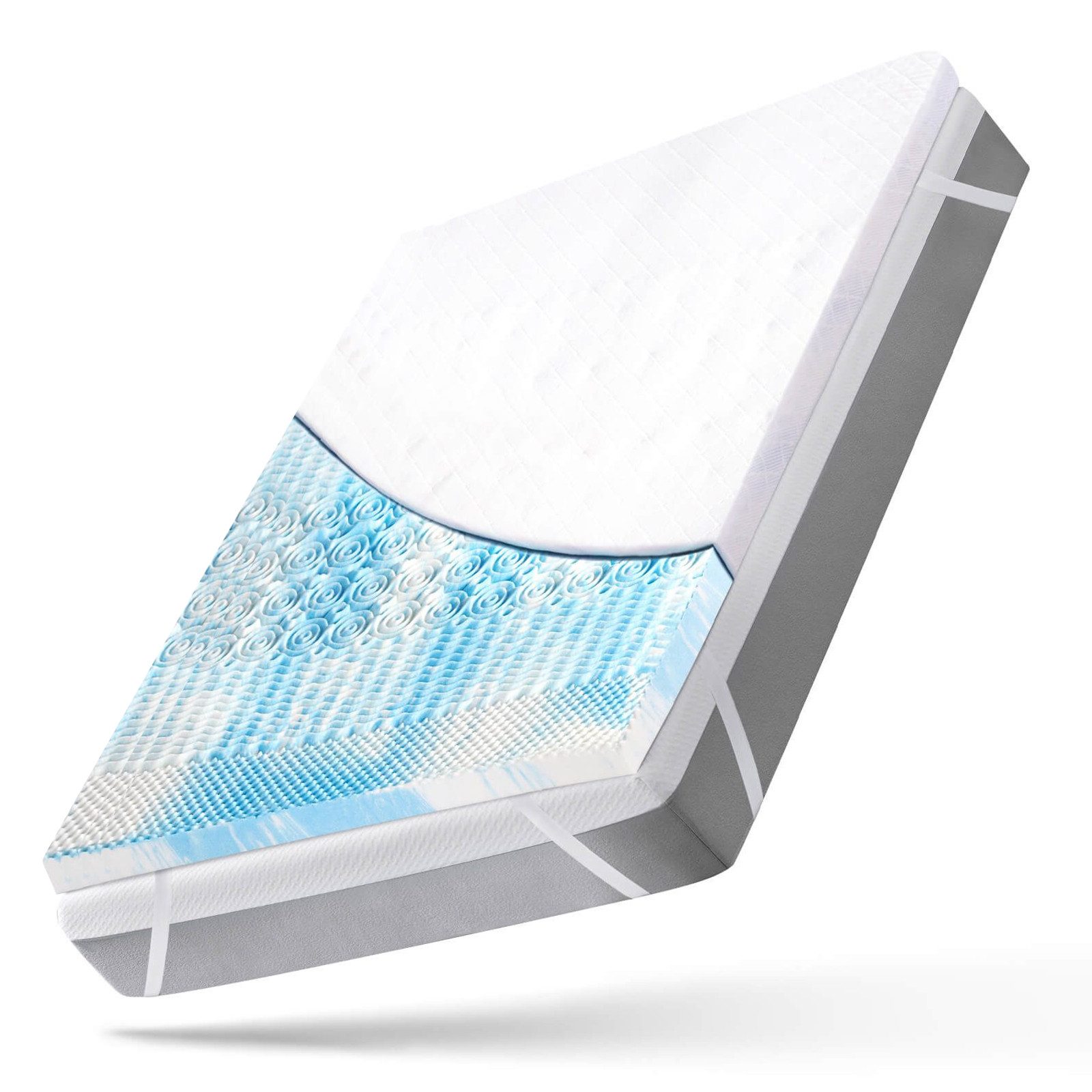 Wenta, Topper Gel-Memory-Schaum, 5-Zonen-Druckentlastung, 5 cm