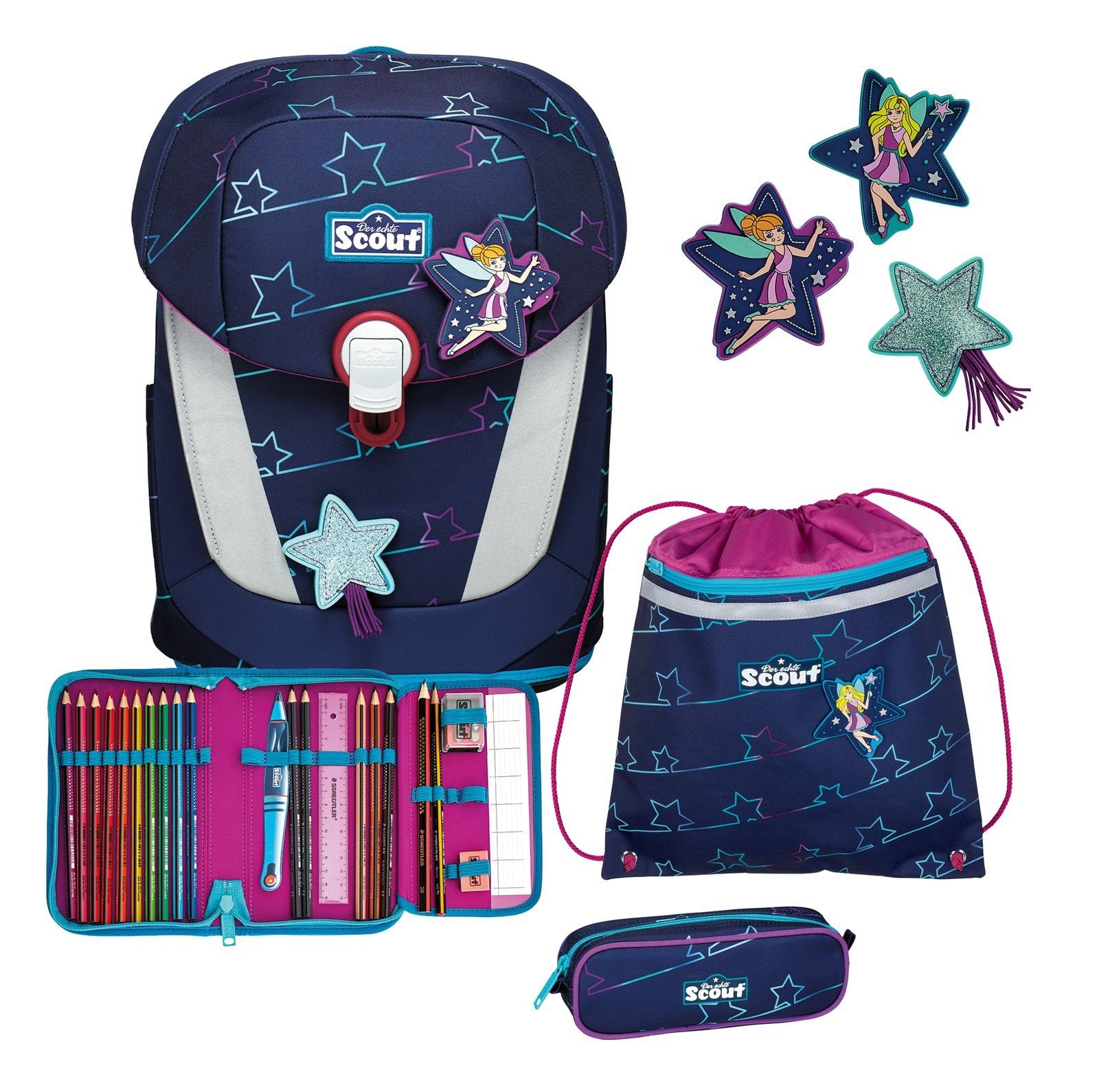 Scout Schulranzen Sunny II Set 4-teilig