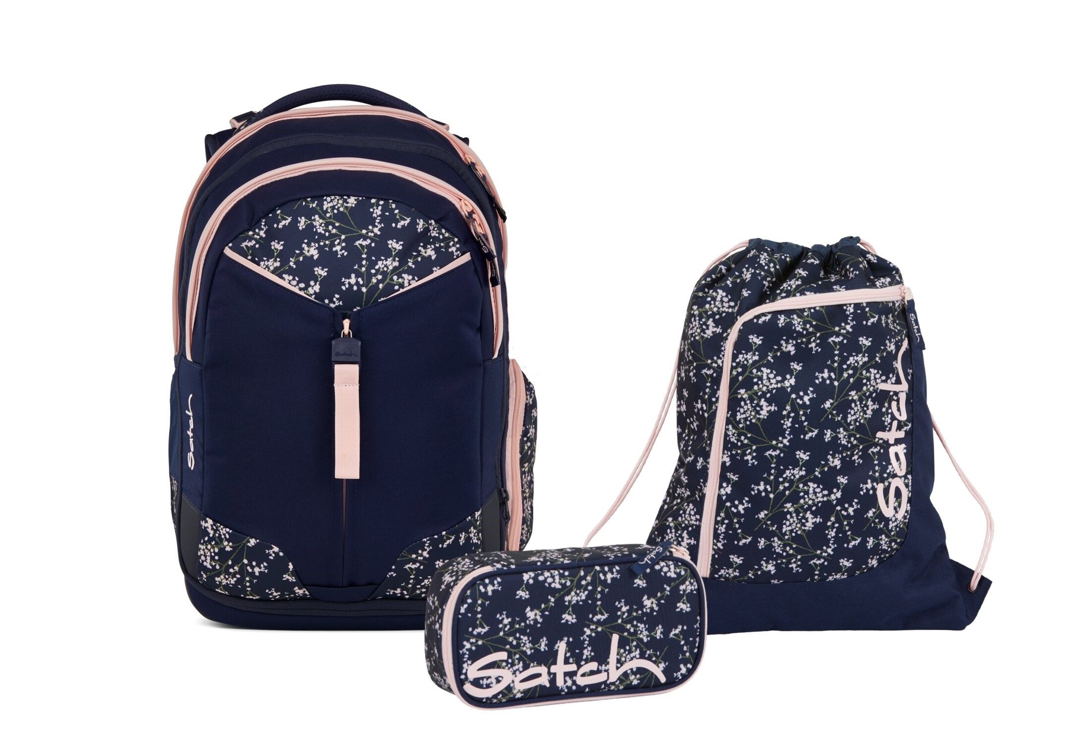 Satch Schulranzen Schulrucksack-Set MATCH Bloomy Breeze