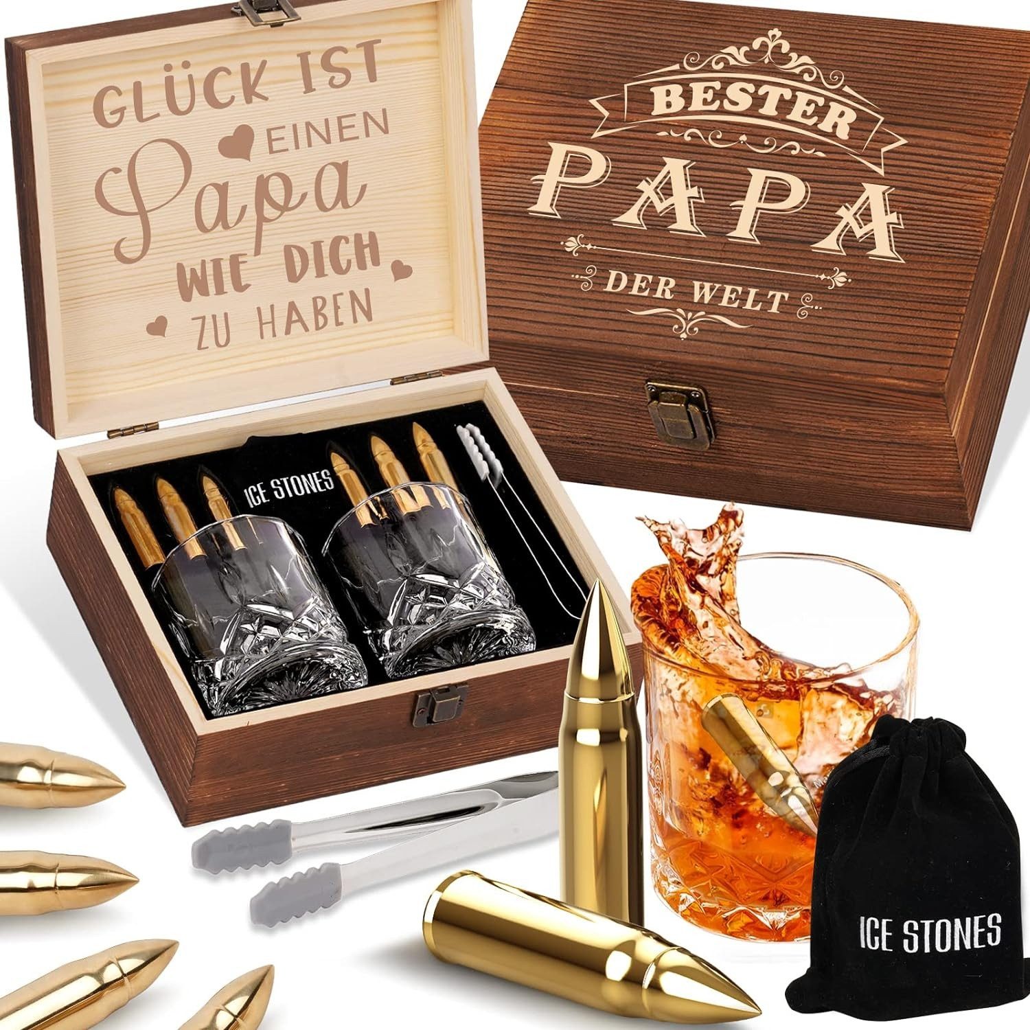 LuxusKollektion Cocktail-Set Whiskyset Papa Geschenke mit