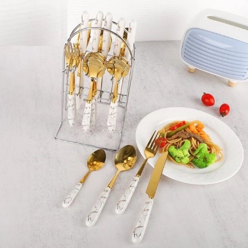 ZELLERFELD Besteck-Set 24-Teilig Besteck Set mit