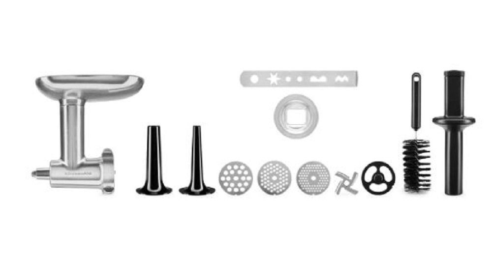 KitchenAid Fleischwolfaufsatz KitchenAid Metallfleischwolf Set mit