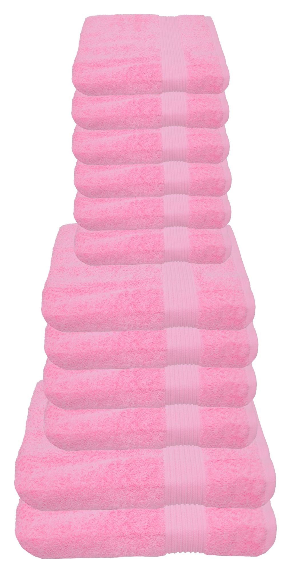 Julie Julsen Handtücher 12-Handtücher-Babyrosa, Baumwolle (12-St)