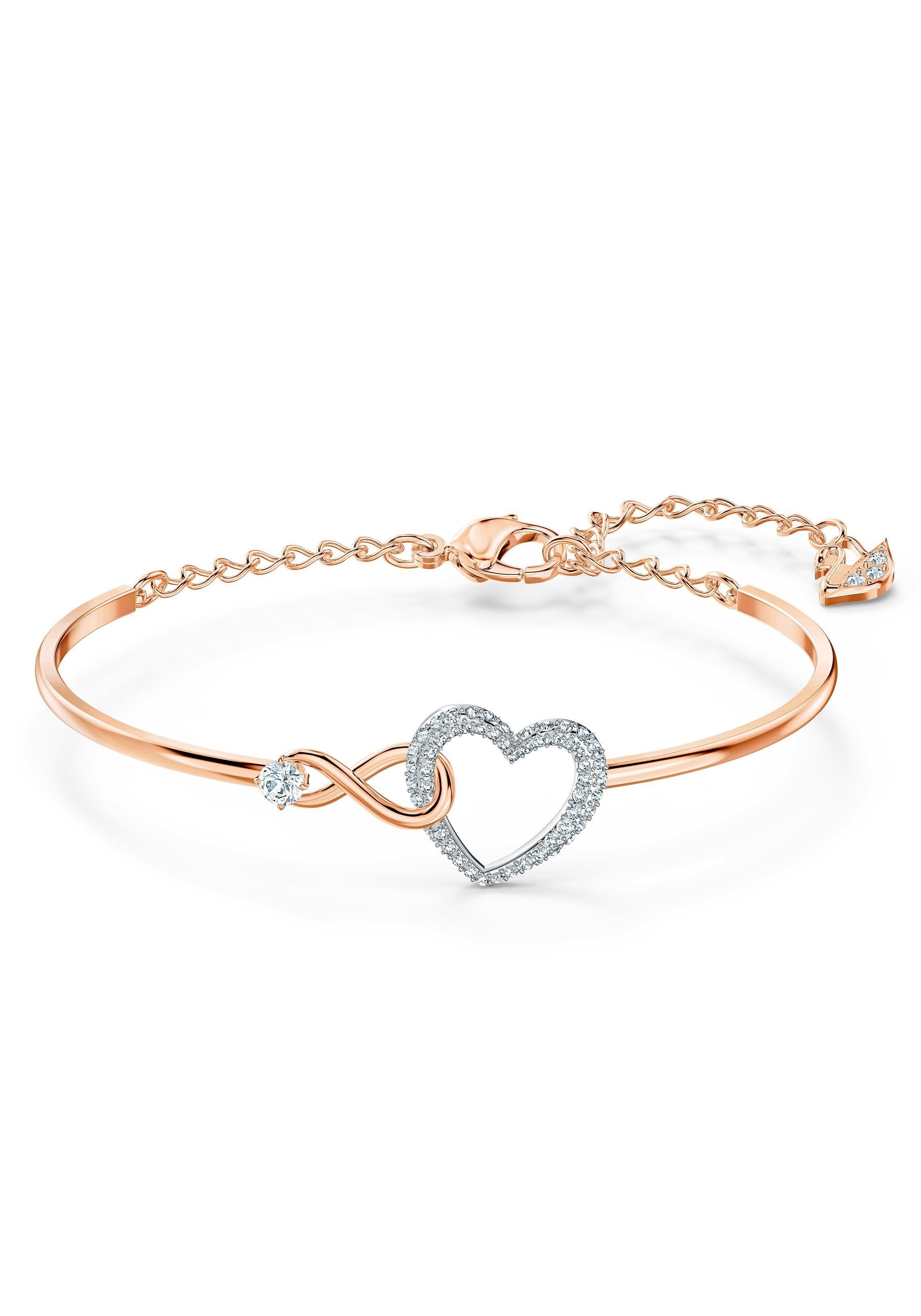 Swarovski Armreif Herz/Unendlichkeitsschleife, mit Swarovski® Kristall
