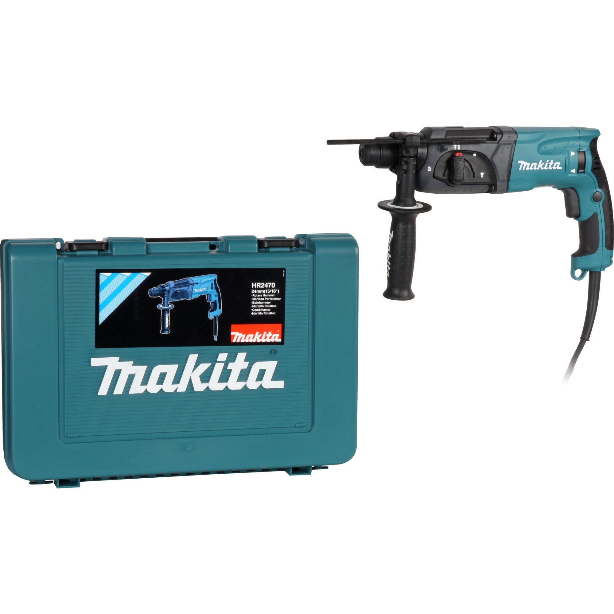 Makita Bohrmaschine Makita Bohrhammer HR2470, (Transportkoffer,