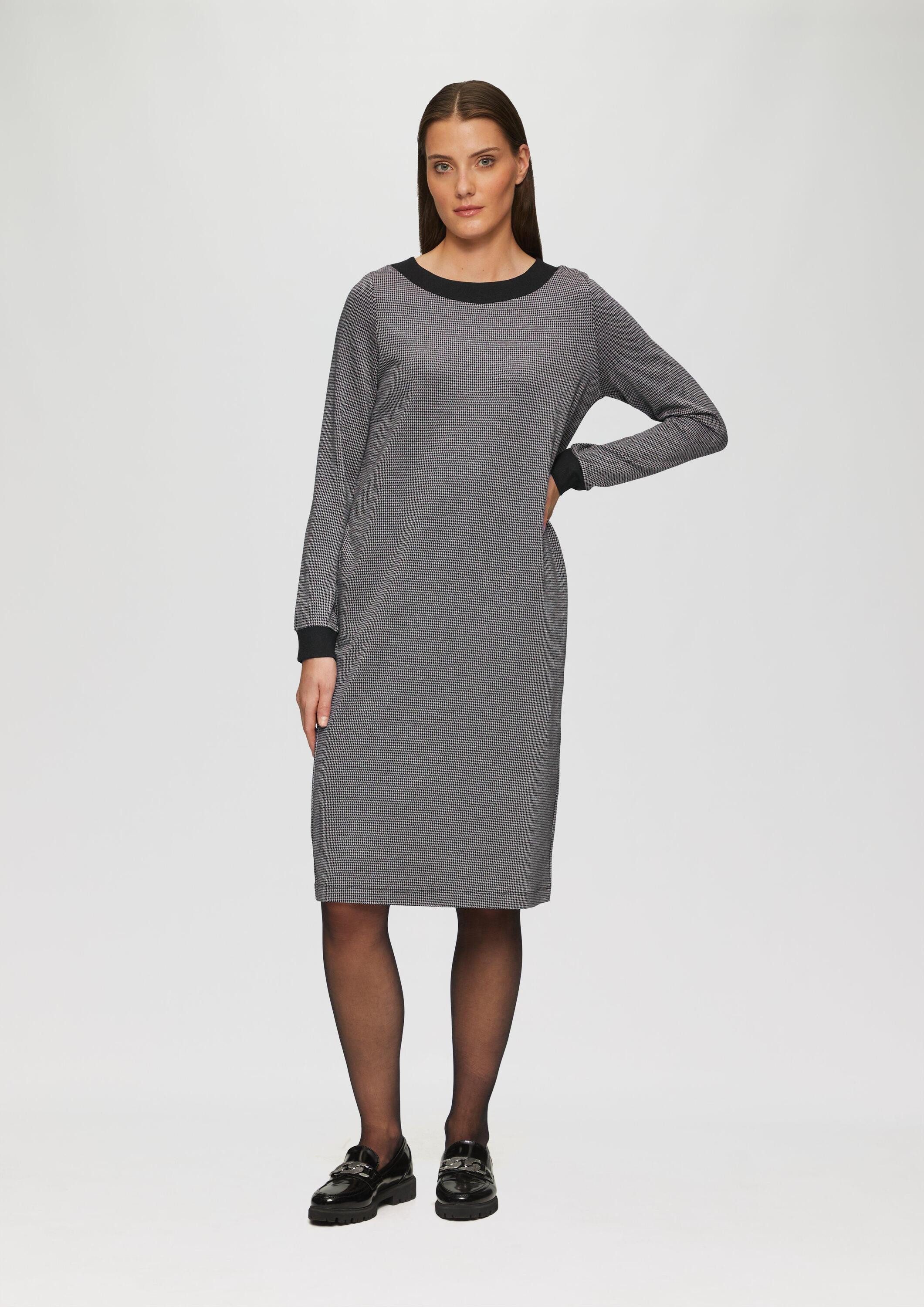 s.Oliver Minikleid Kleid Kleid mit Hahnentrittmuster