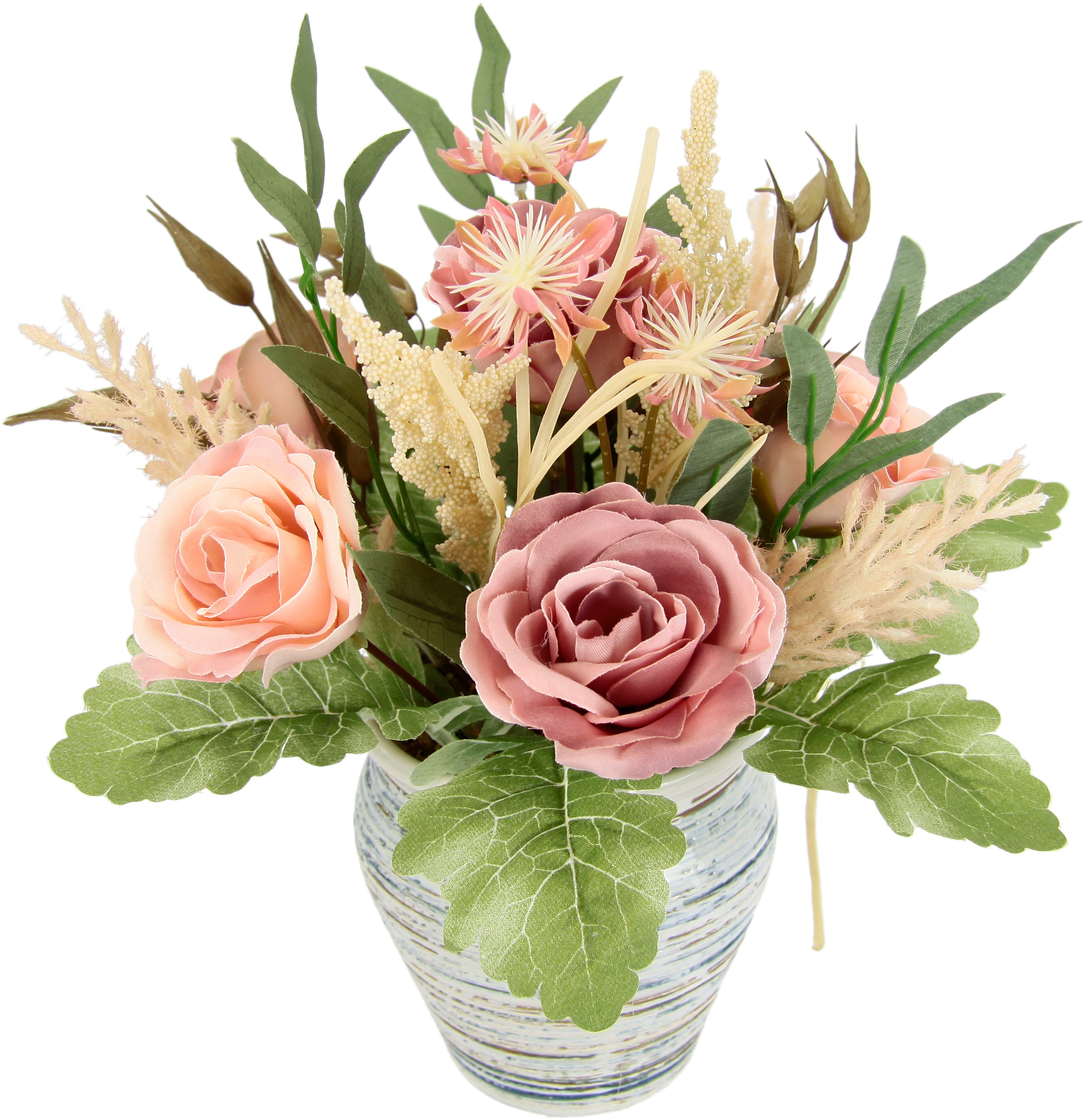 Kunstblume Gesteck Rosen im Topf, I.GE.A.,