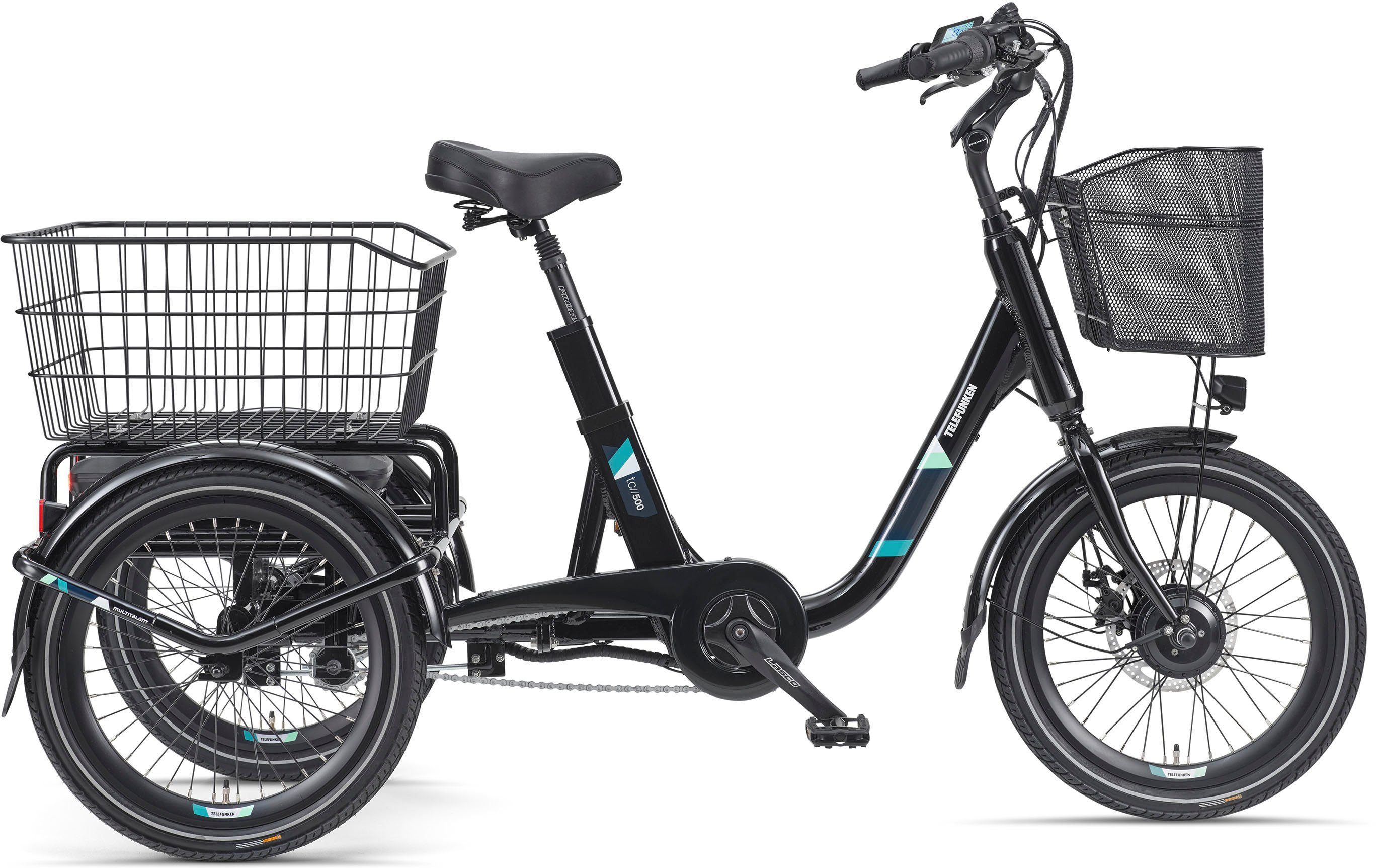 Telefunken E-Bike Dreirad TC500, 3 Gang,