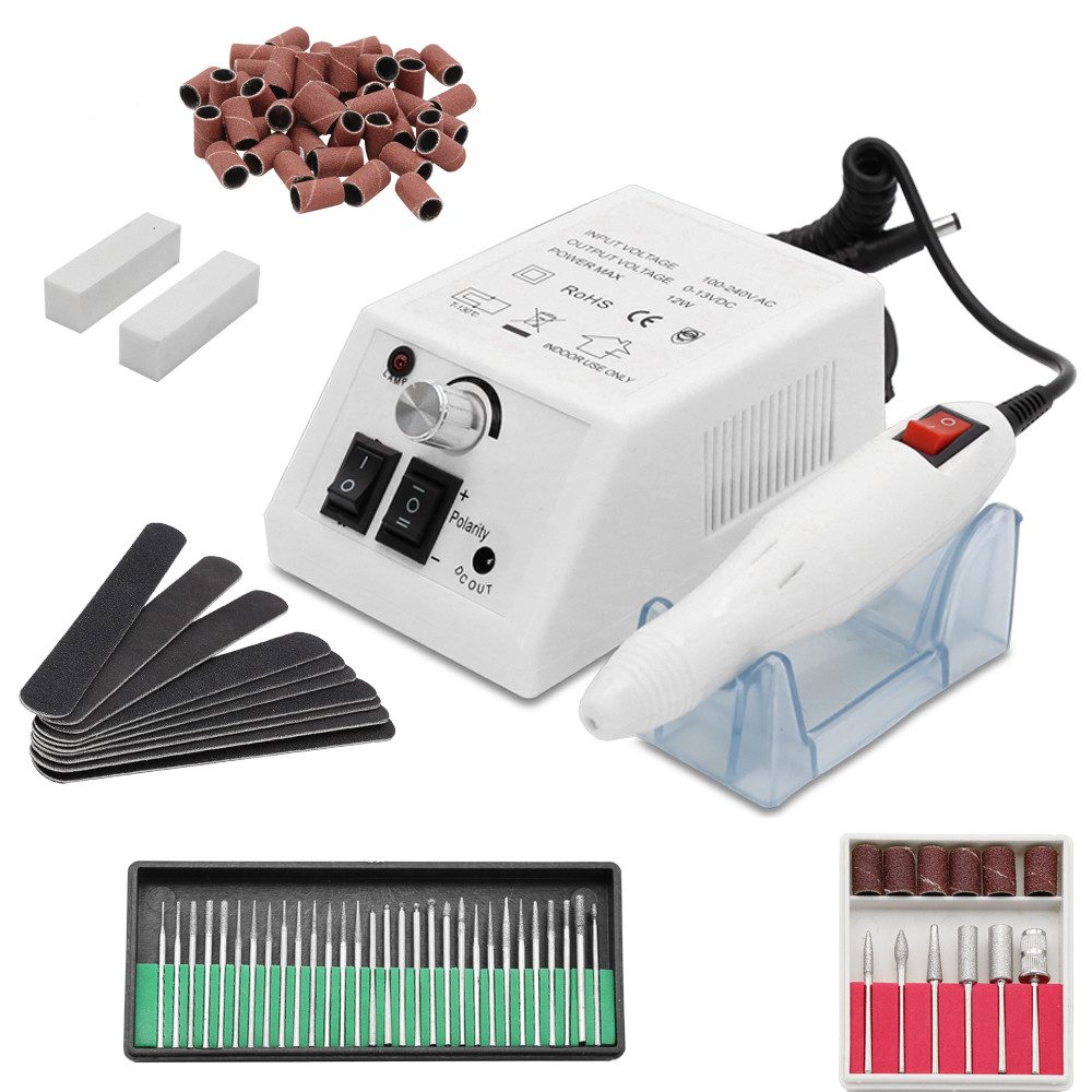 Clanmacy Maniküre-Pediküre-Set Elektrische Nagelfräser Nagelfeile Fußpflegegerät