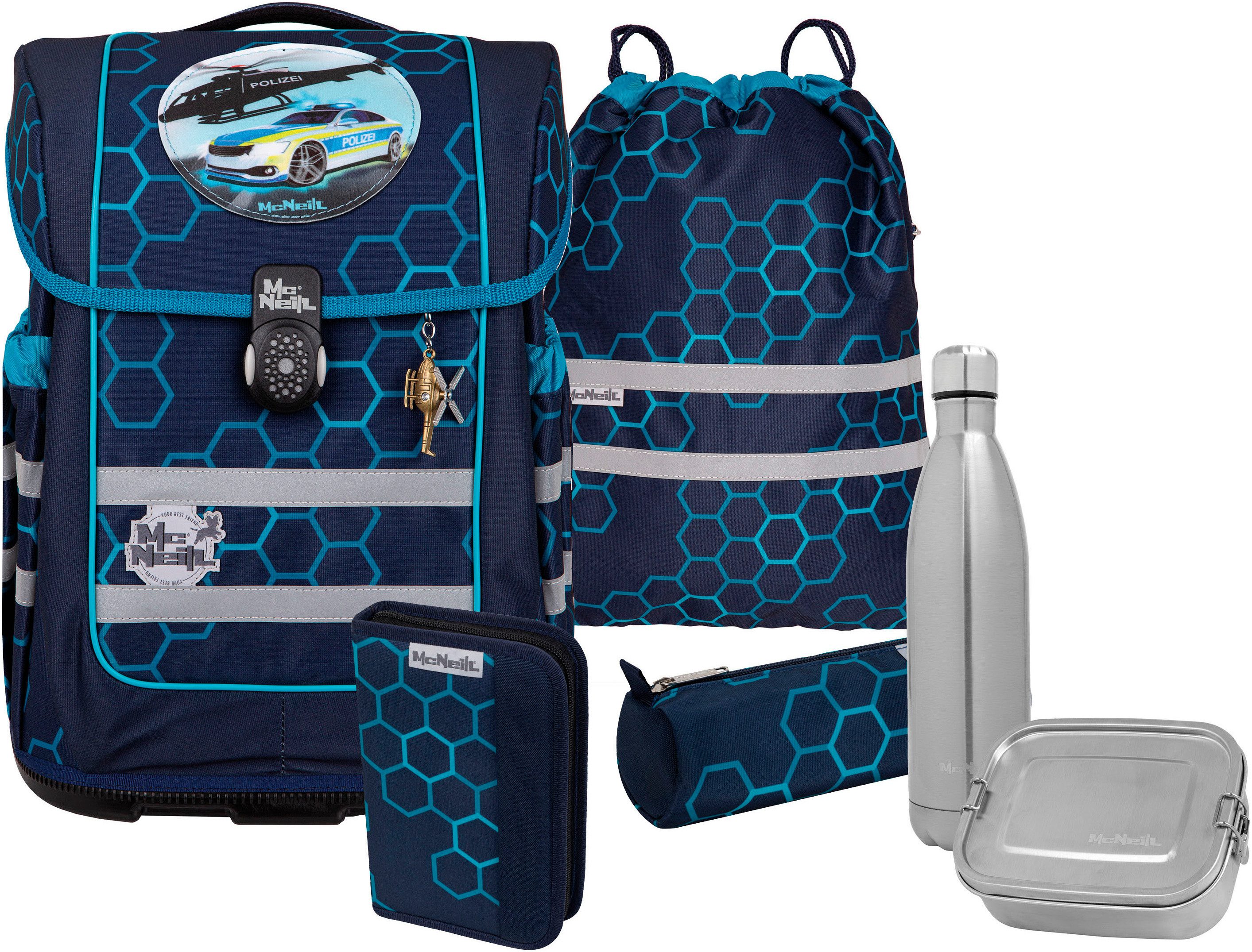 McNeill Schulranzen Ergo Compacto, Xagon (Set,