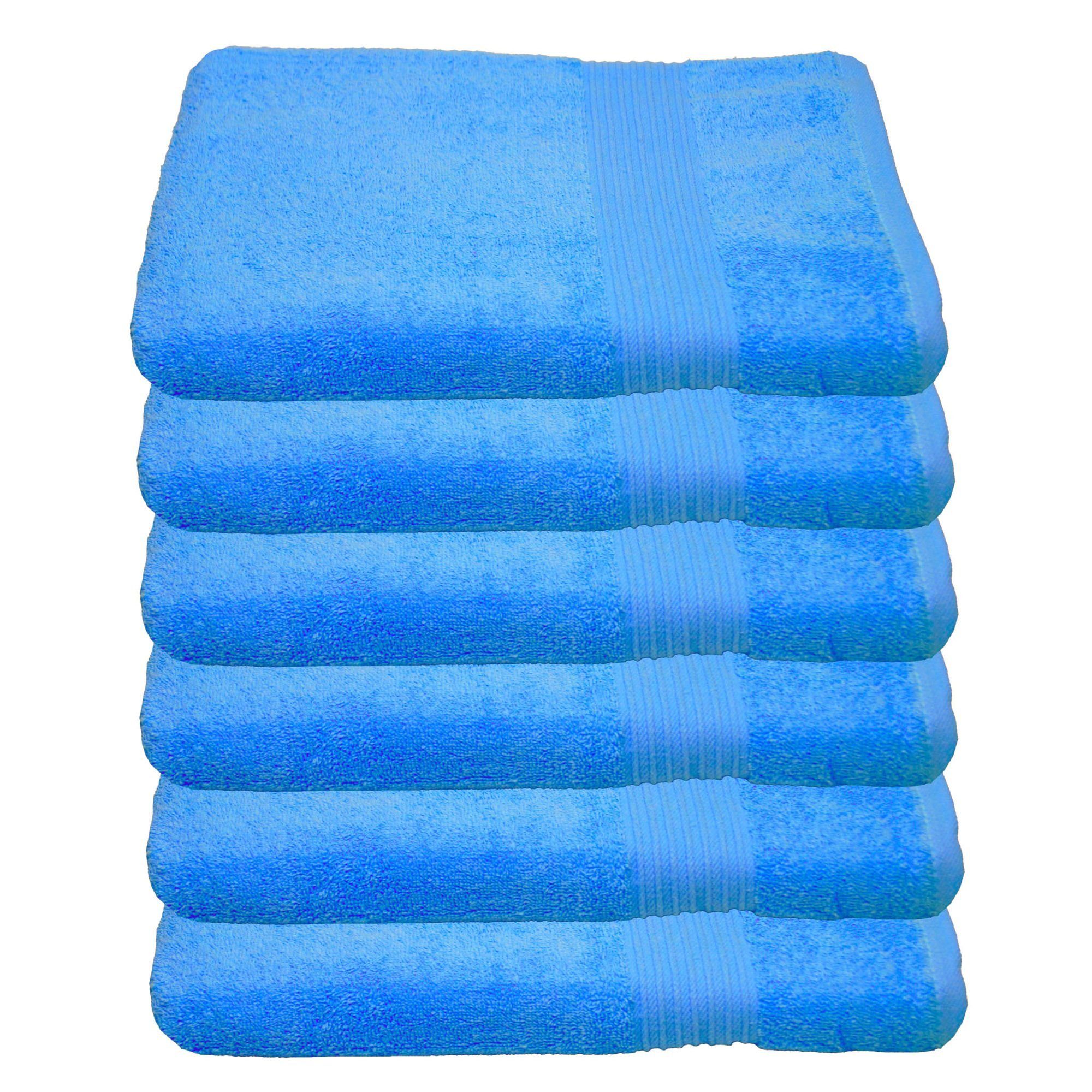 Julie Julsen Handtücher 6-Handtücher-Himmelblau-Handtuch 50 x