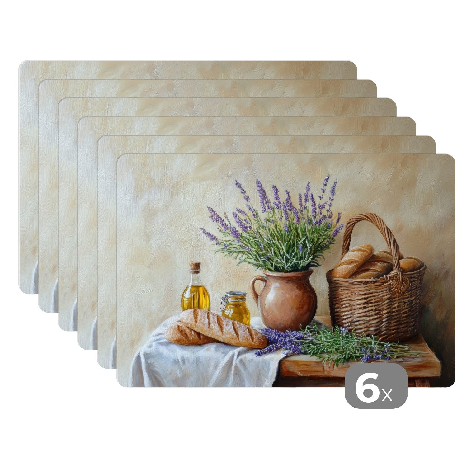 MuchoWow Platzset Lavendel - Brot -