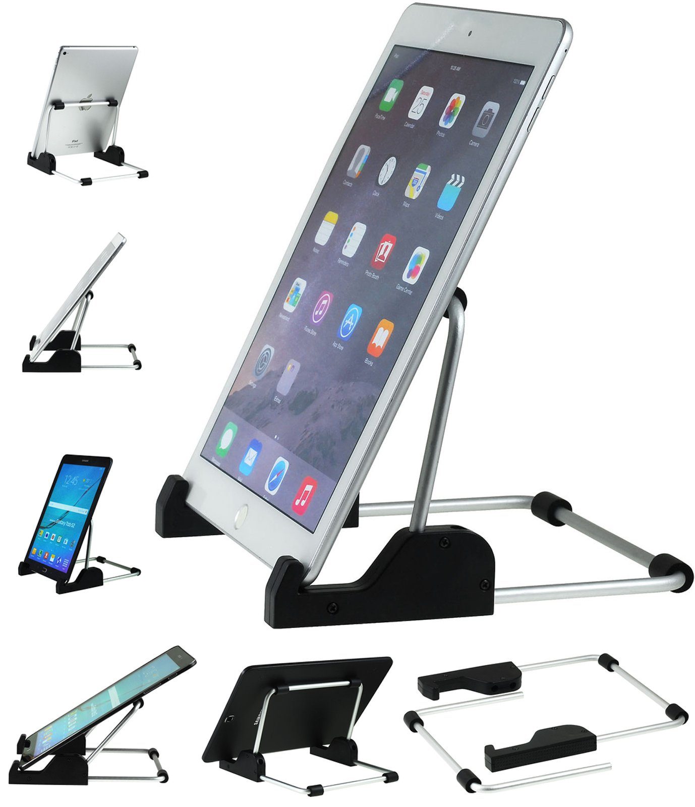 Powery Tablet-Halterung Universal Tablet Ständer für