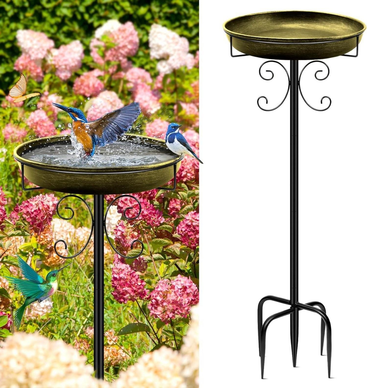 LuxusKollektion Voliere Vogeltränke Metall Antik Gold