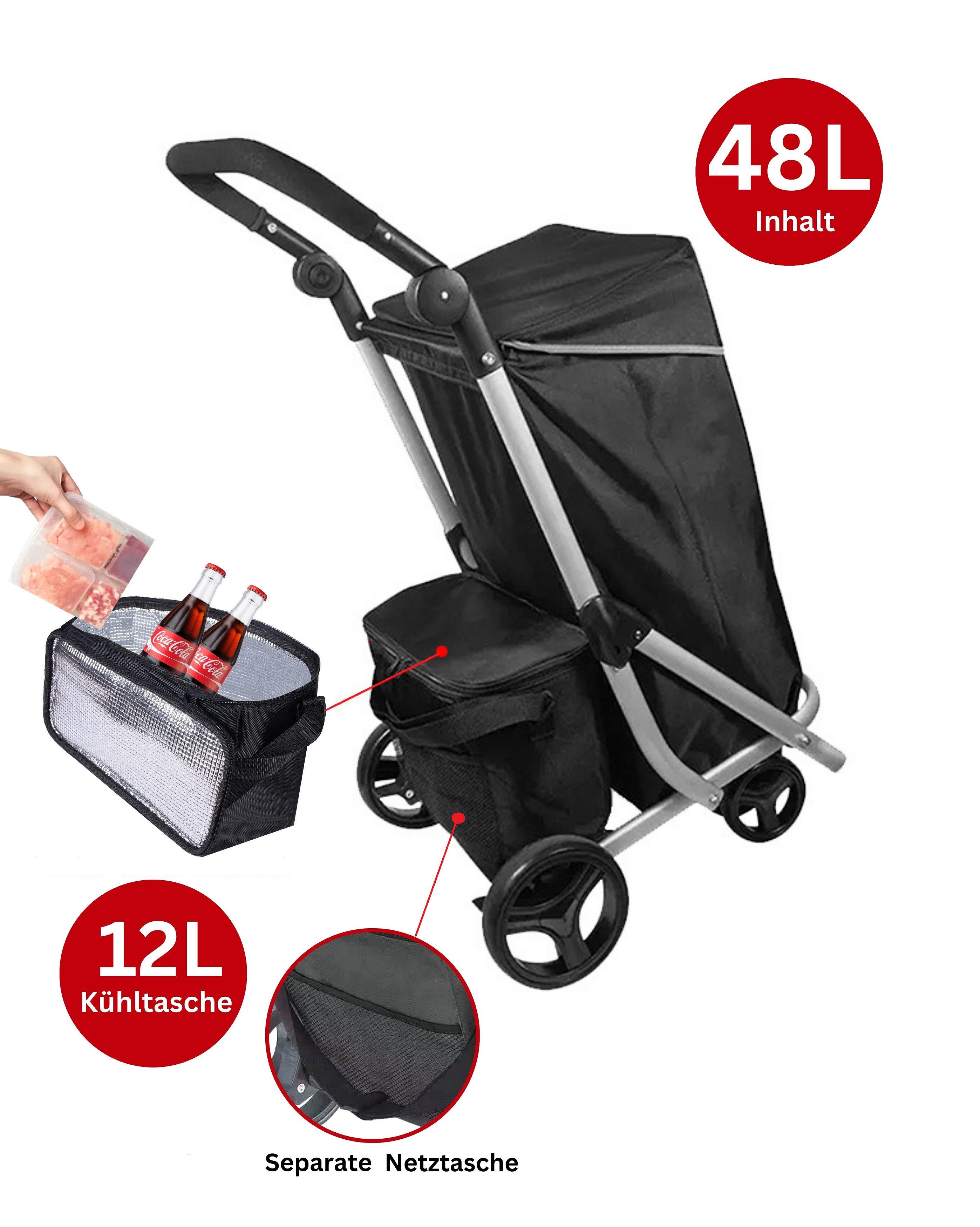 Rungassi Einkaufstrolley XXL Einkaufstrolley 48L Trolley