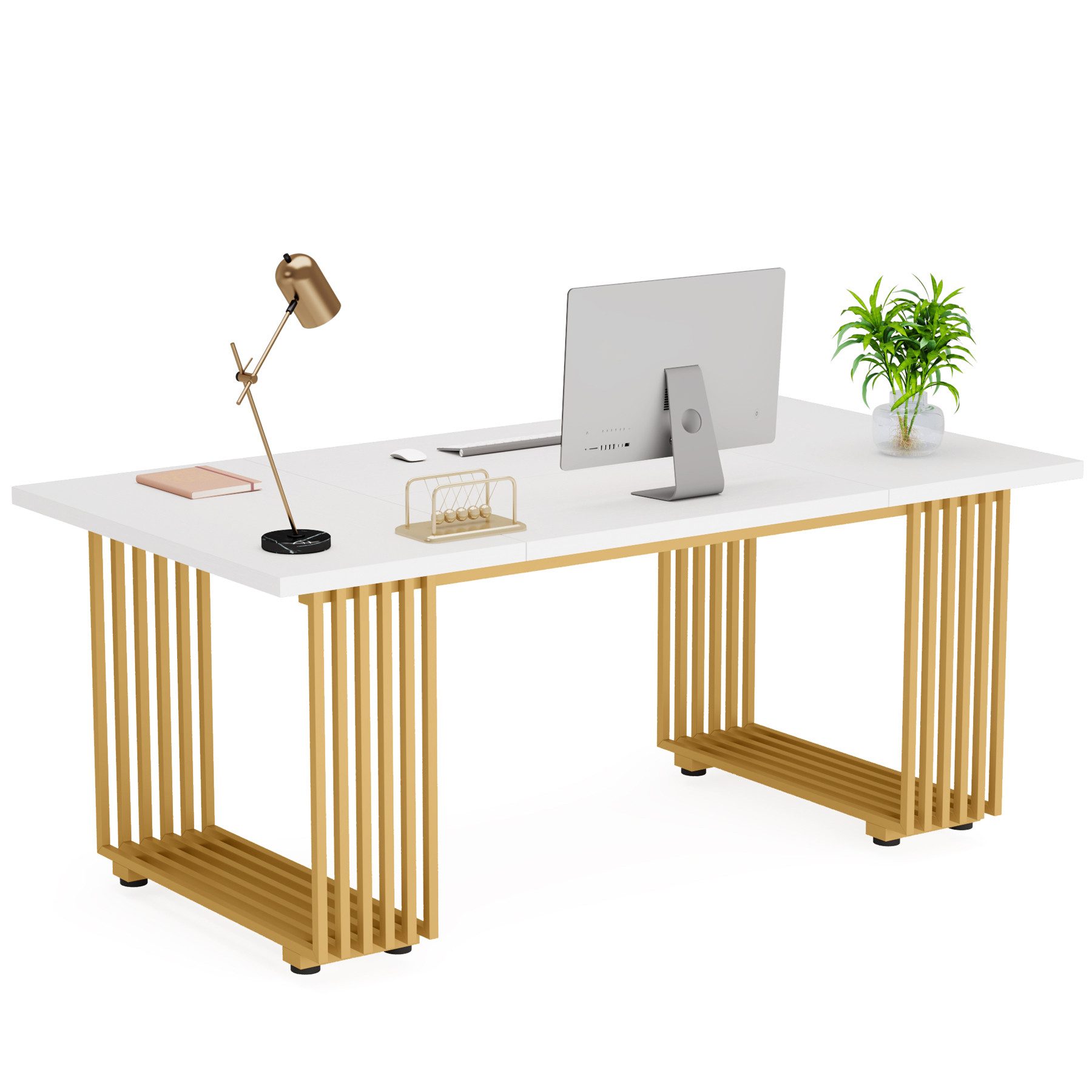 Tribesigns Schreibtisch 180 cm, moderner Stil